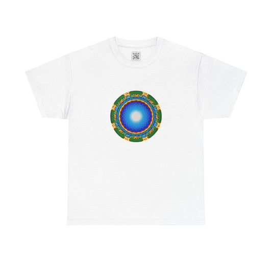 Om Mandala 2 Unisex Heavy Cotton Tee - Comfortable Everyday Casual Wear