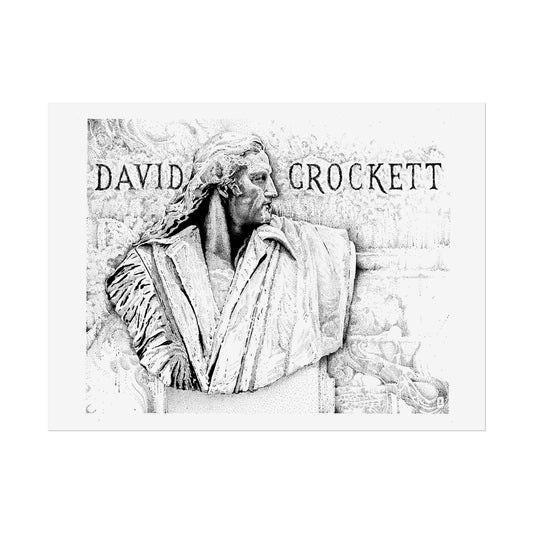 Davy Crockett Rolled Poster | Vintage Art Decor for History Enthusiasts