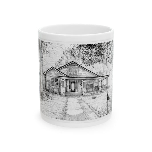 Custom Sketch House Ceramic Mug - Perfect Gift for Homeowners & Coffee Lovers