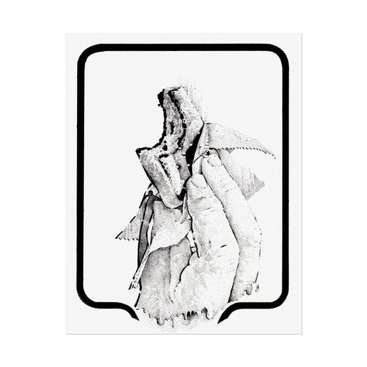 Artistic Rolled Poster - Hand Holding an Ice Cream Sandwich Illustration