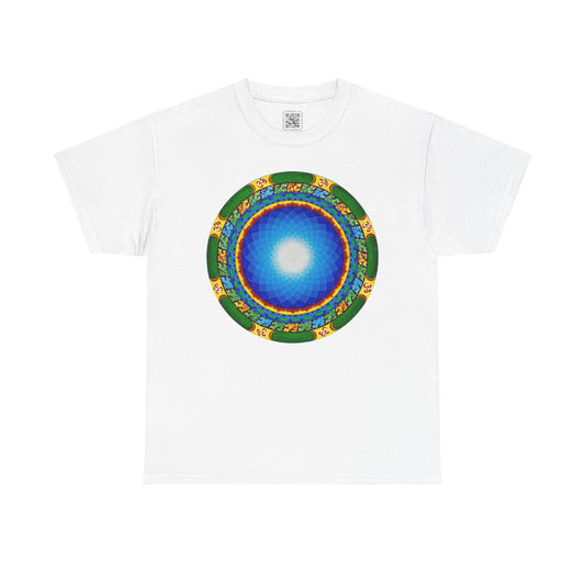 Om Mandala Unisex Heavy Cotton Tee - Vibrant Spiritual Design