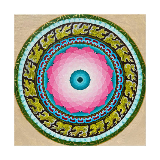 Lotus Mandala Vibrant Satin Posters - Mandala Wall Art for Home Décor