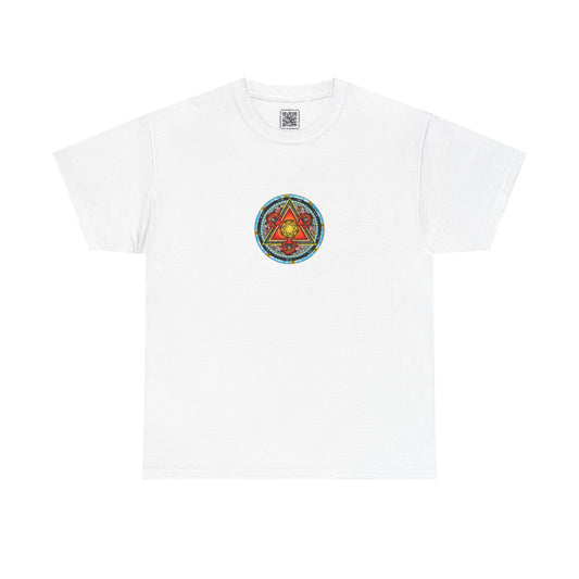 Mahakala Mandala Heart Reactor Unisex Heavy Cotton Tee - Perfect for Casual Wear, Gifts & Celebrations