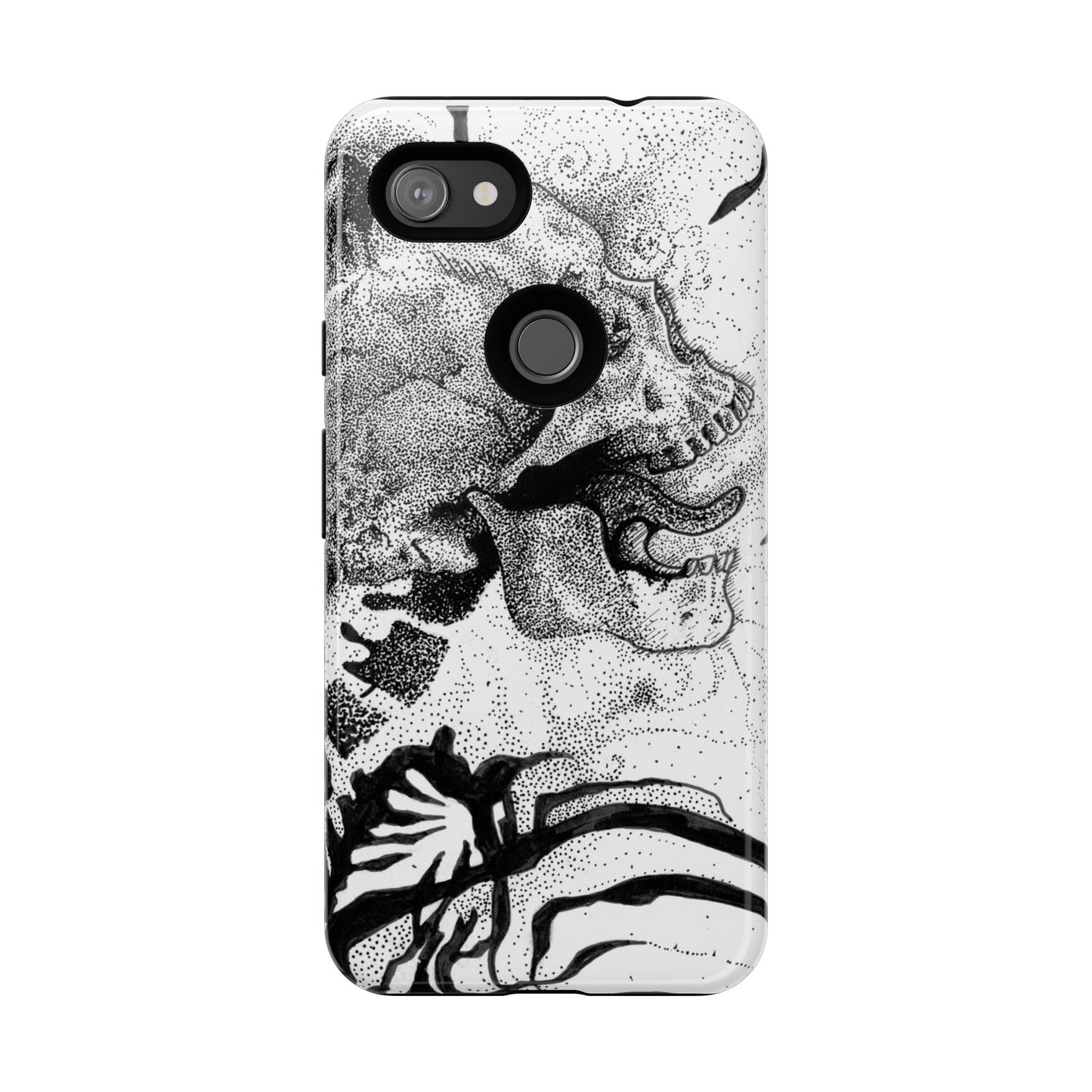 Artistic Skull Phone Case - Tough Protection for Creative Souls
