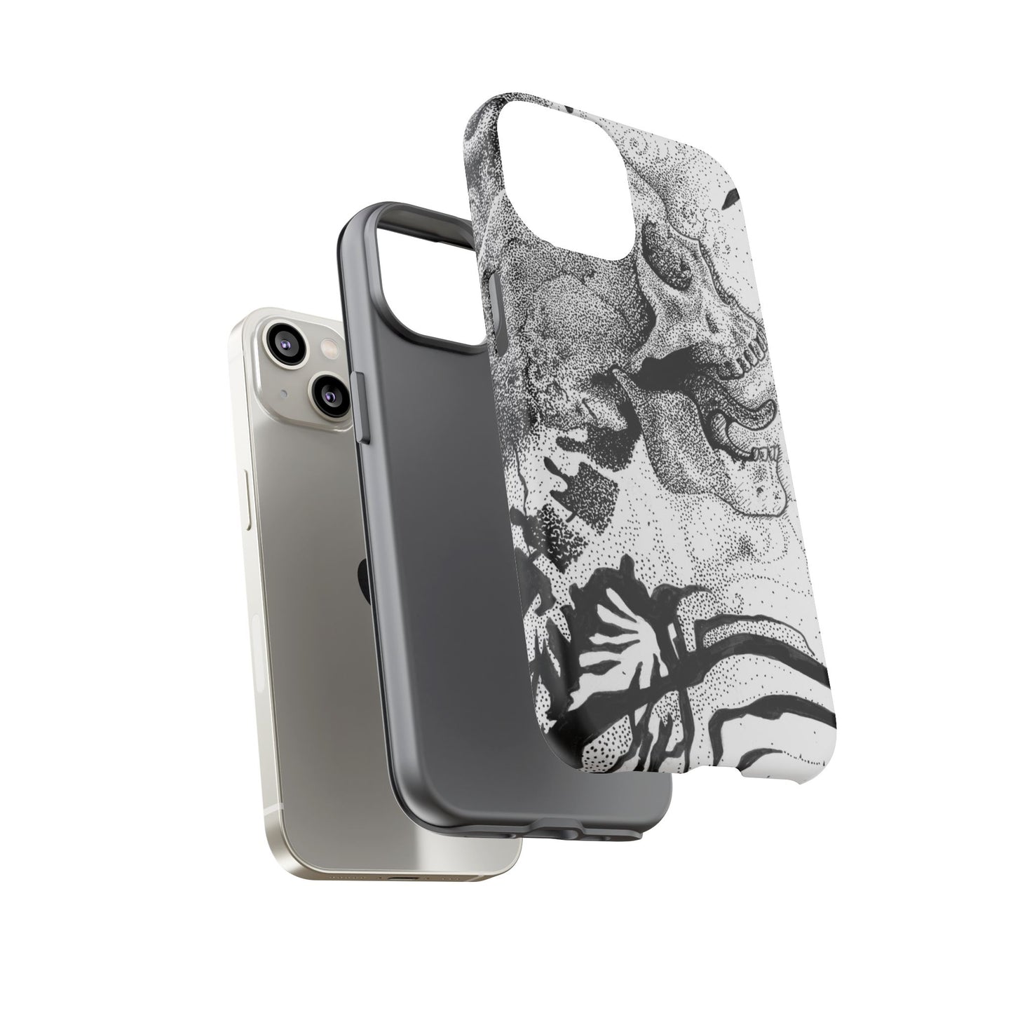 Artistic Skull Phone Case - Tough Protection for Creative Souls