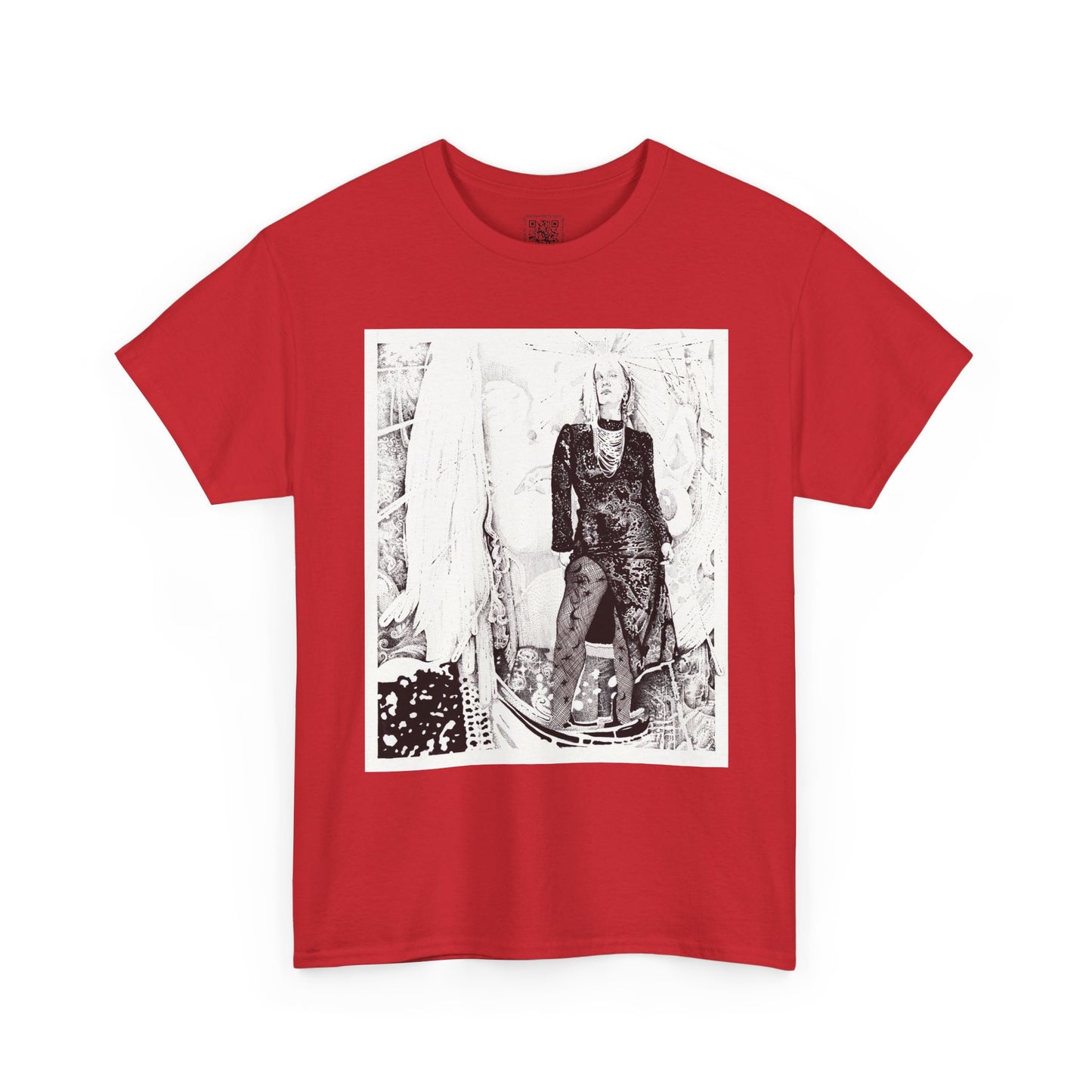 Noire Vintage-Inspired Unisex Heavy Cotton Tee, Soft Graphic Tee, Casual Wear, Artistic Statement Shirt, Gifts for Art Lovers