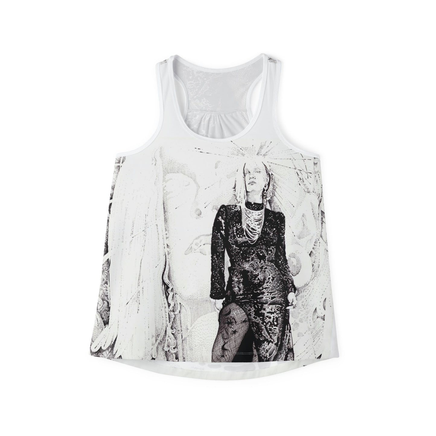 Noire Bohemian Women's Tank Top, Artistic Summer Sleeveless Tee, Trendy Casual Wear, Perfect for Festivals, Gifts for Her