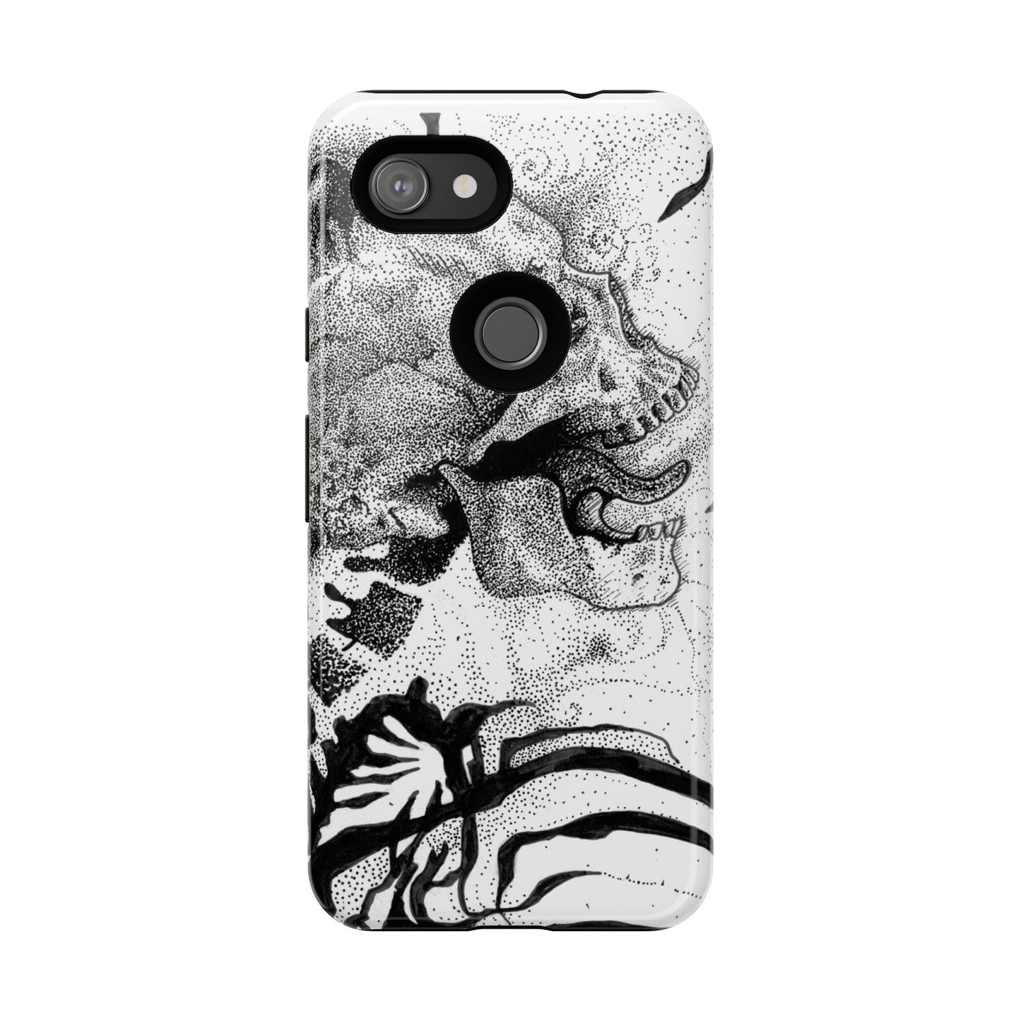 Artistic Skull Phone Case - Tough Protection for Creative Souls