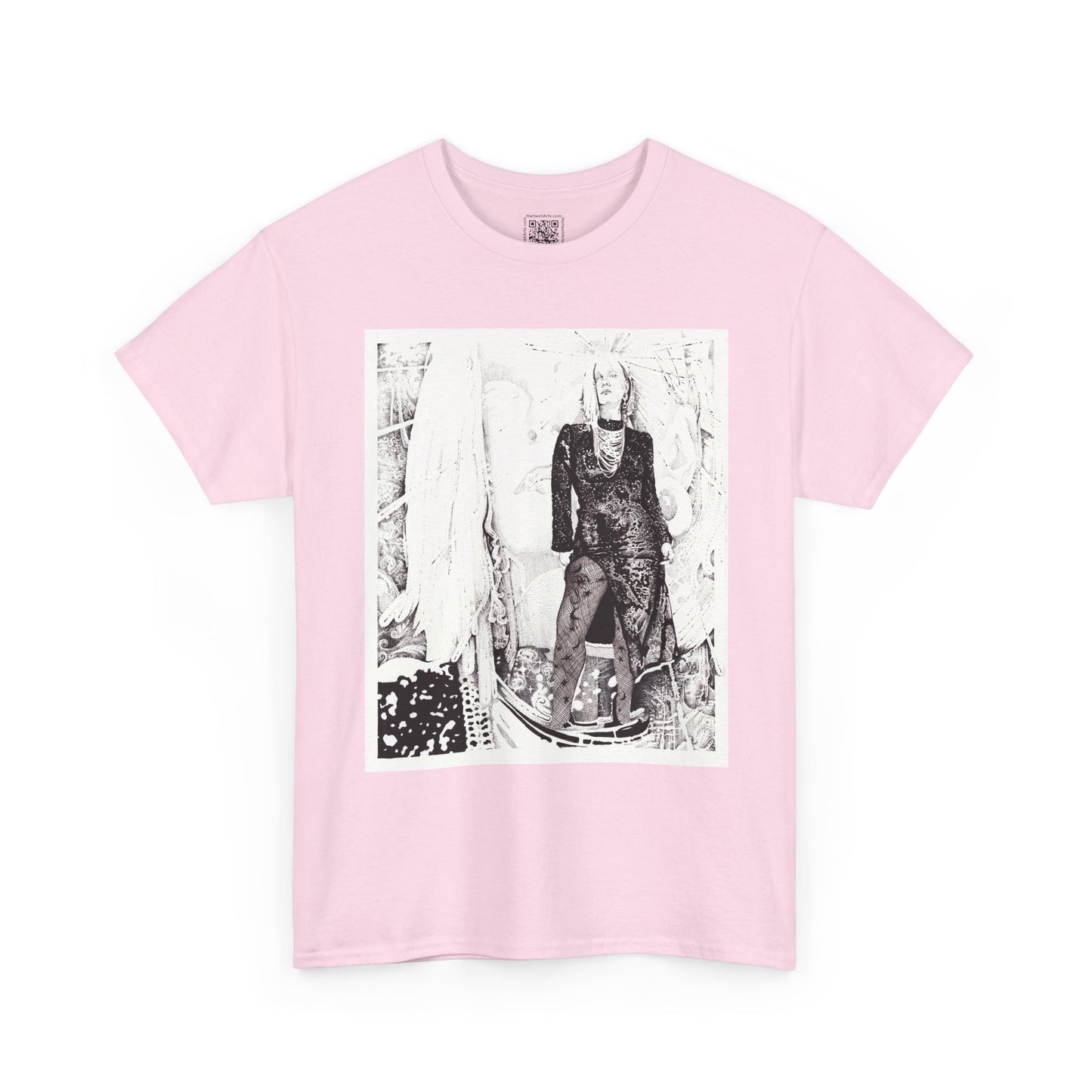 Noire Vintage-Inspired Unisex Heavy Cotton Tee, Soft Graphic Tee, Casual Wear, Artistic Statement Shirt, Gifts for Art Lovers