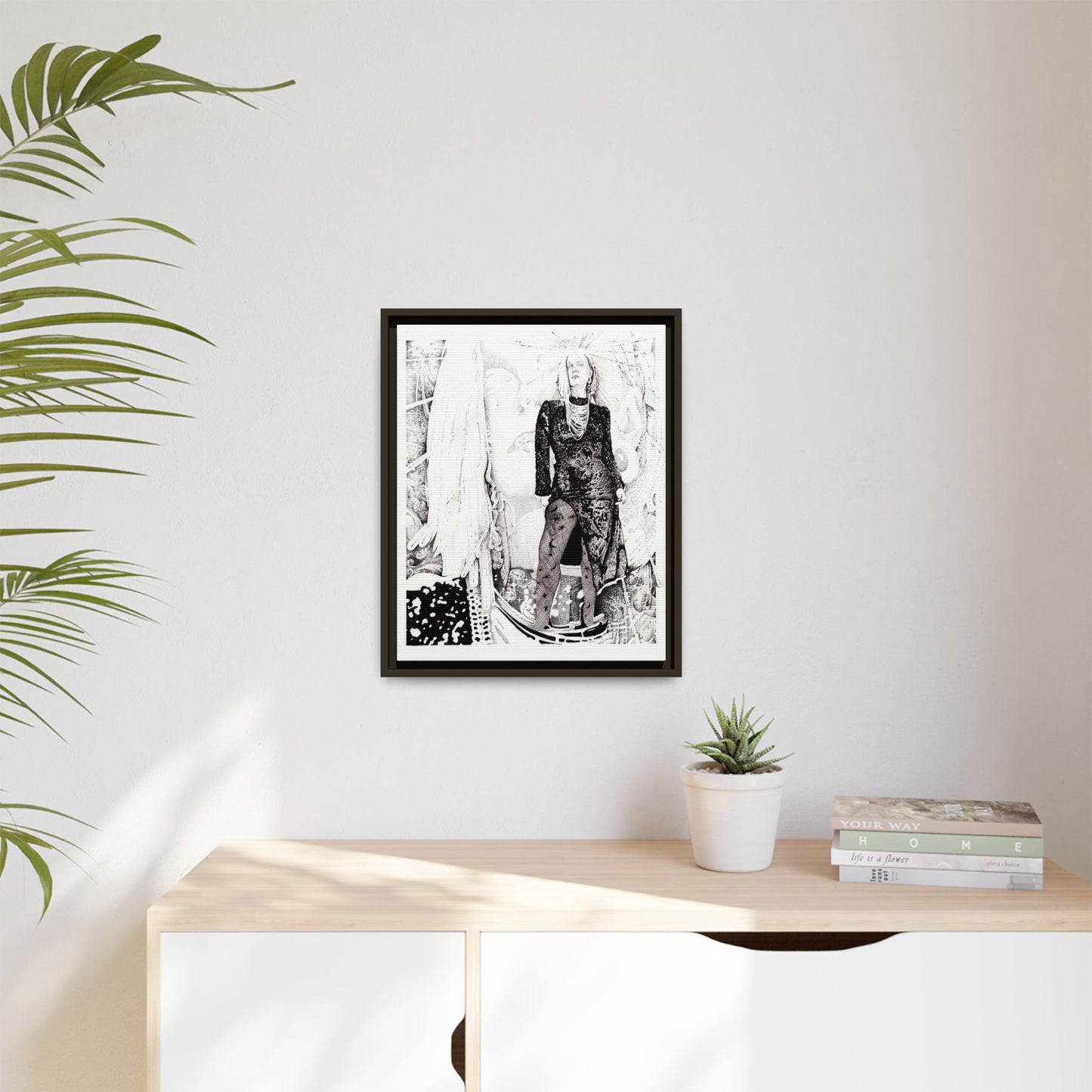 Noire Framed Art Print, Abstract Multi-Color Design, Modern Home Decor, Gallery Wall Art, Unique Gift Idea, Chic Aesthetic