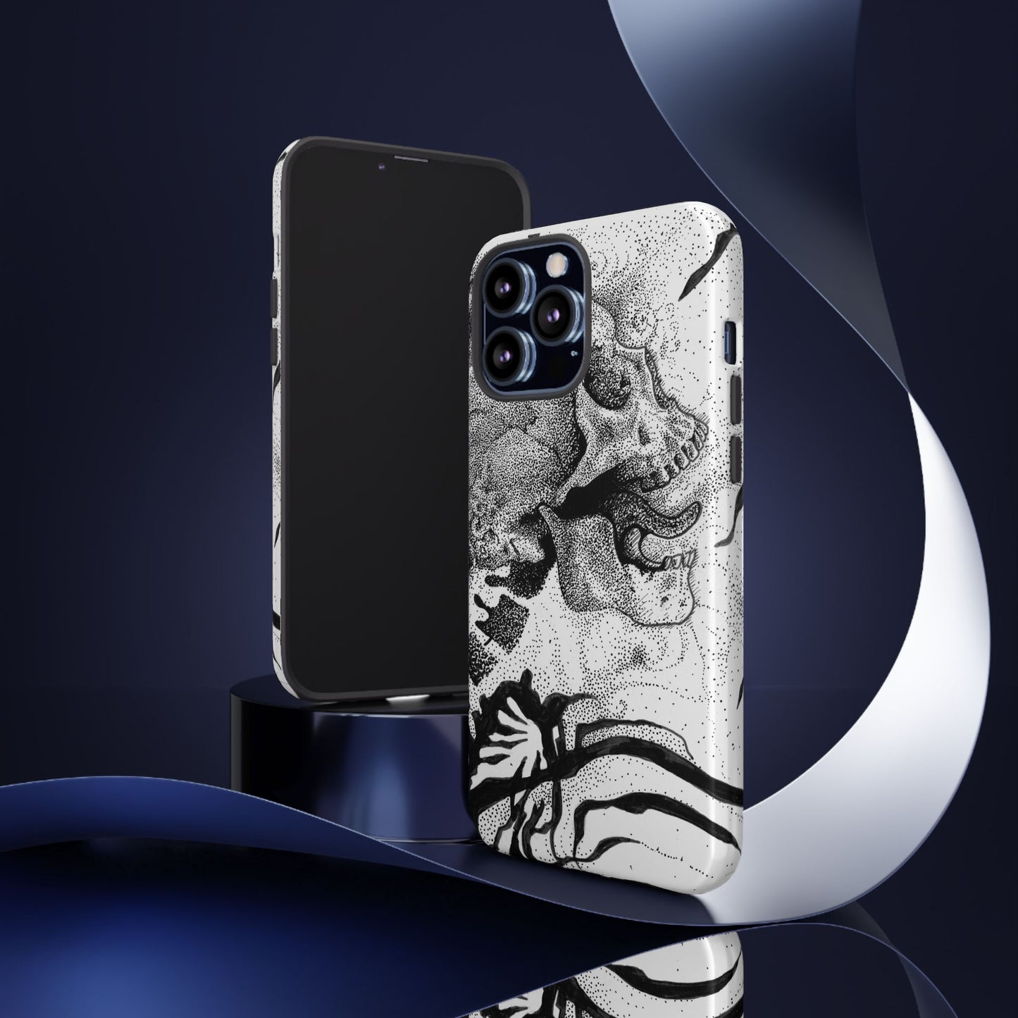 Artistic Skull Phone Case - Tough Protection for Creative Souls