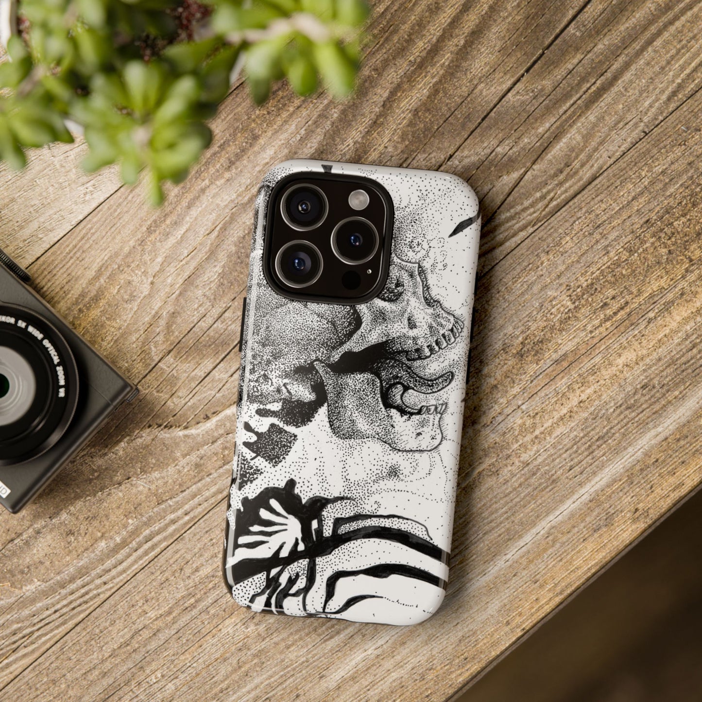 Artistic Skull Phone Case - Tough Protection for Creative Souls