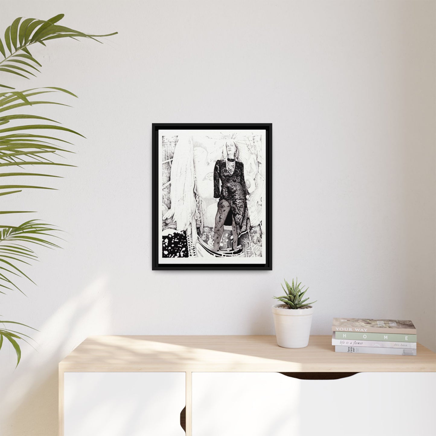 Noire Framed Art Print, Abstract Multi-Color Design, Modern Home Decor, Gallery Wall Art, Unique Gift Idea, Chic Aesthetic