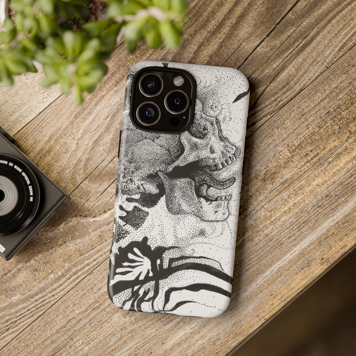 Artistic Skull Phone Case - Tough Protection for Creative Souls