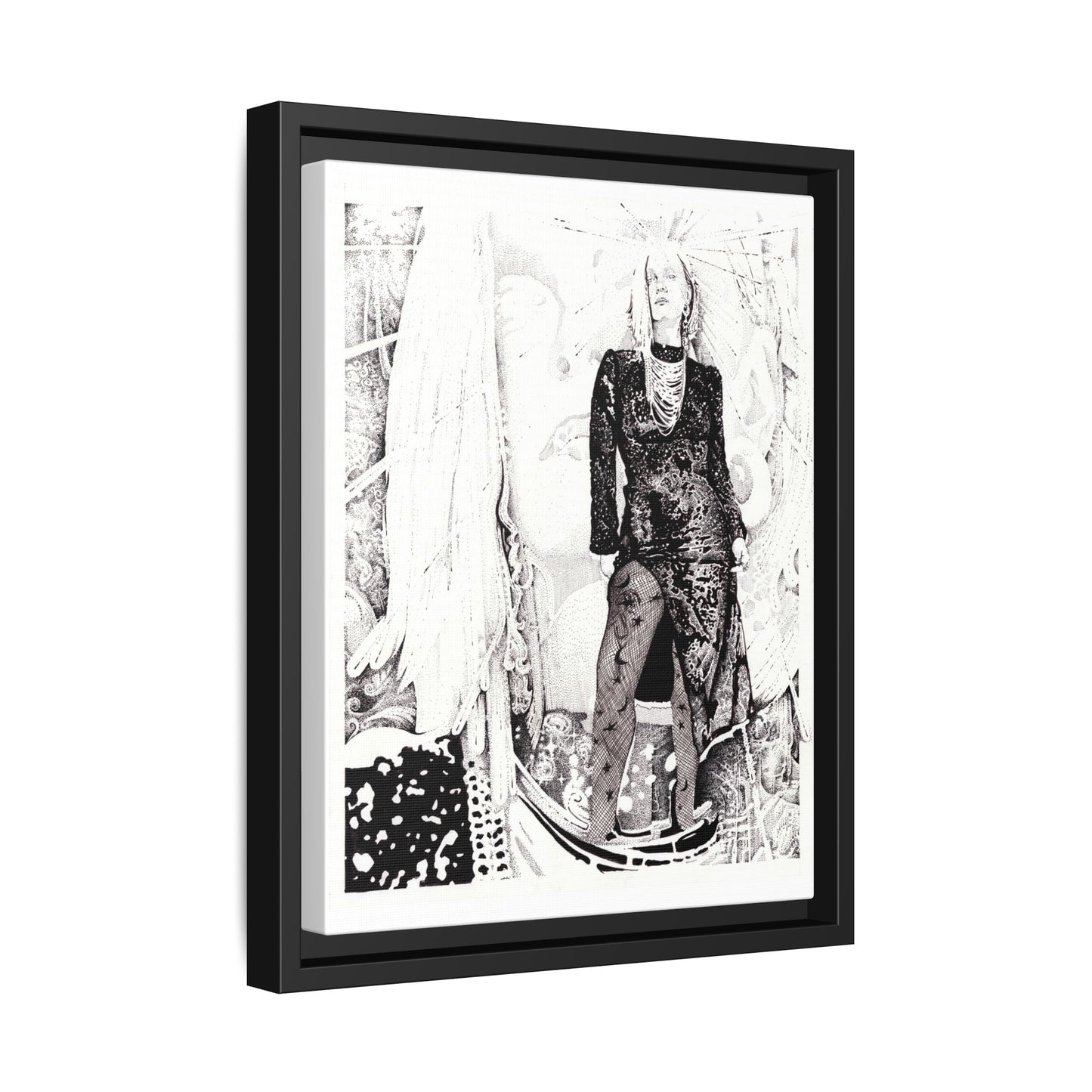 Noire Framed Art Print, Abstract Multi-Color Design, Modern Home Decor, Gallery Wall Art, Unique Gift Idea, Chic Aesthetic