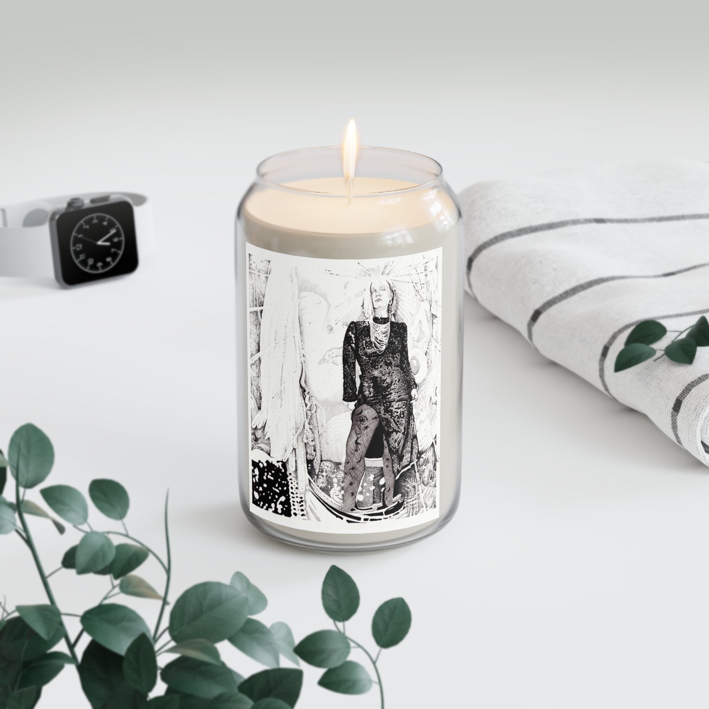 Noire Scented Soy Candle with Artistic Design | Aromatherapy, Home Decor, Gift for Her, Self-Care, Eco-Friendly Candle