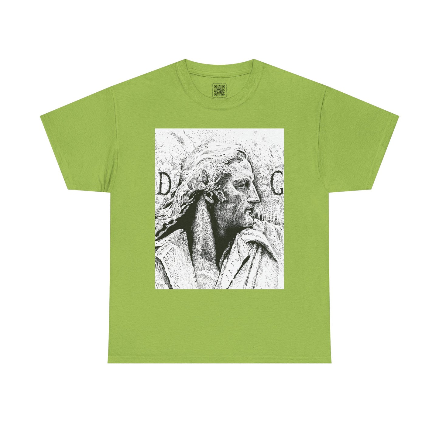 Artistic Unisex Heavy Cotton Tee - Vintage Marble Sculpture Design