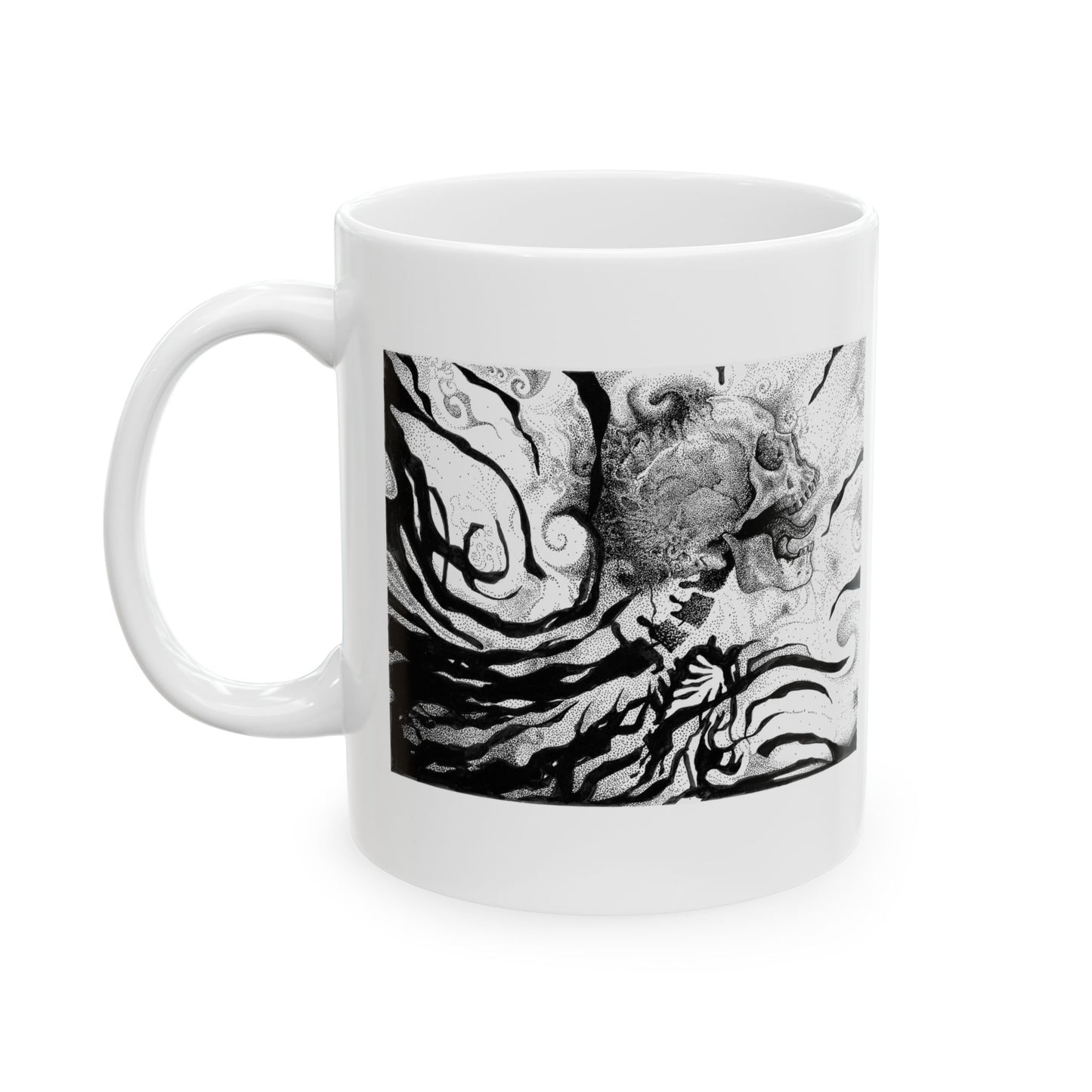 Screaming Skull Ceramic Mug
