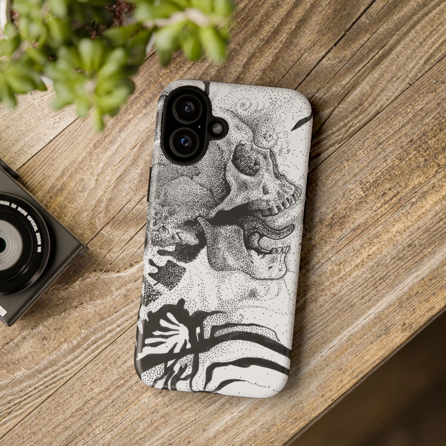 Artistic Skull Phone Case - Tough Protection for Creative Souls