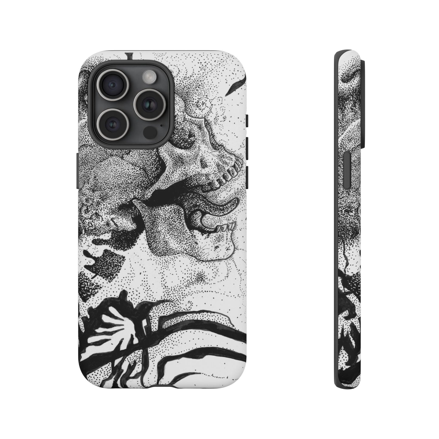 Artistic Skull Phone Case - Tough Protection for Creative Souls
