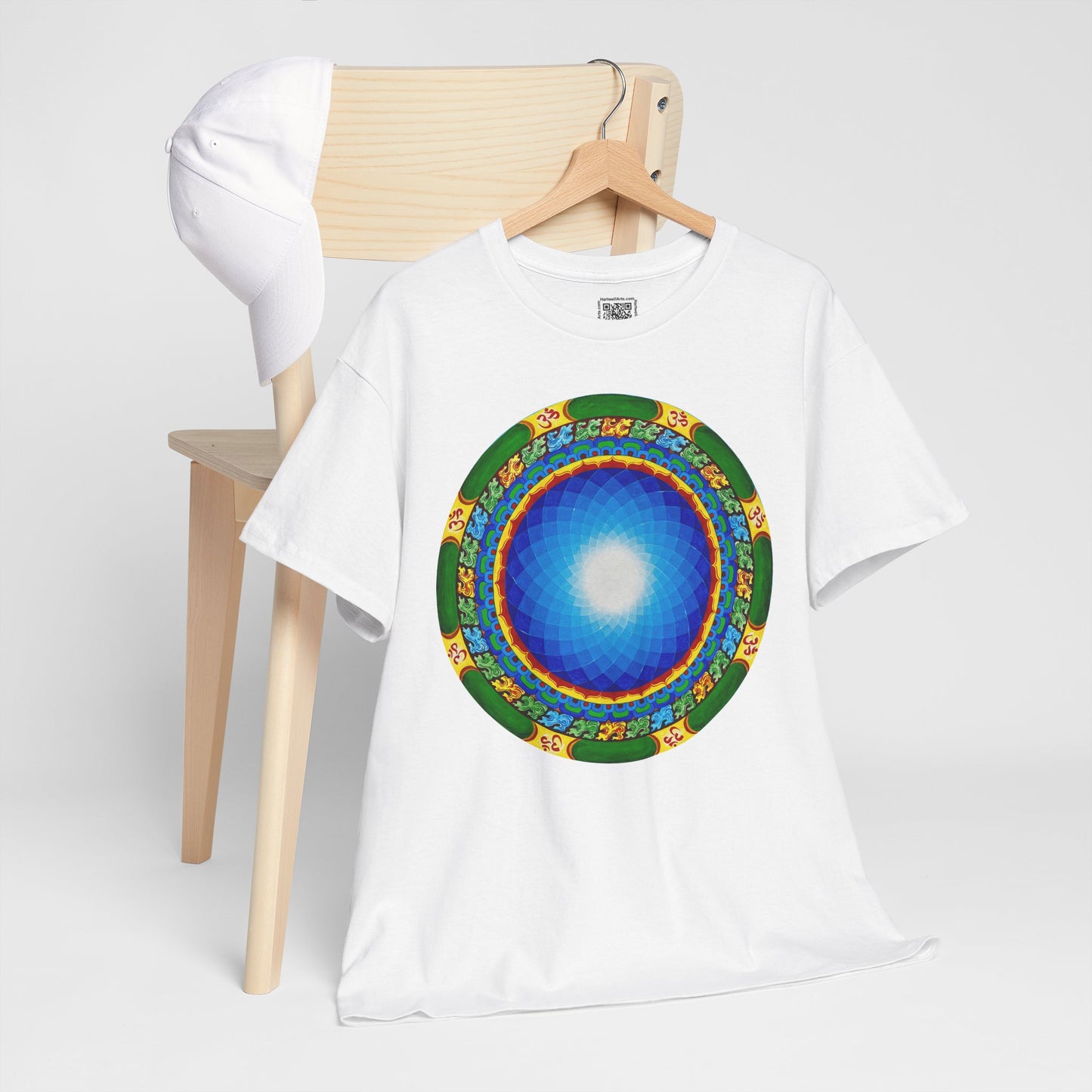 Meditation Om Mandala Unisex Heavy Cotton Tee - Peaceful Vibe for Yoga Lovers