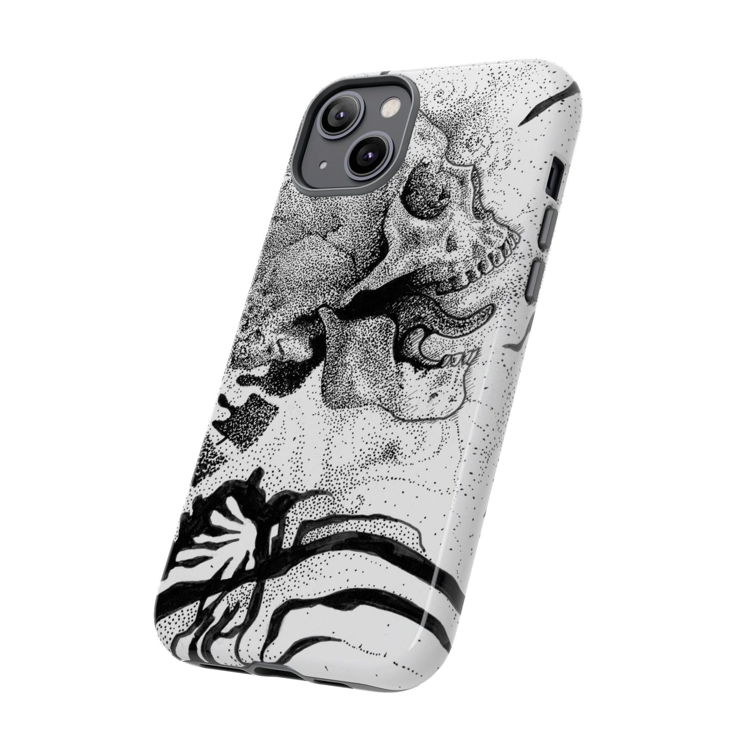 Artistic Skull Phone Case - Tough Protection for Creative Souls