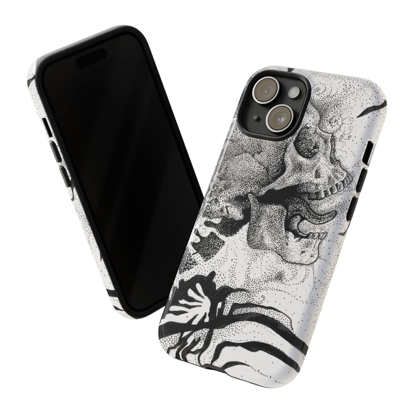 Artistic Skull Phone Case - Tough Protection for Creative Souls