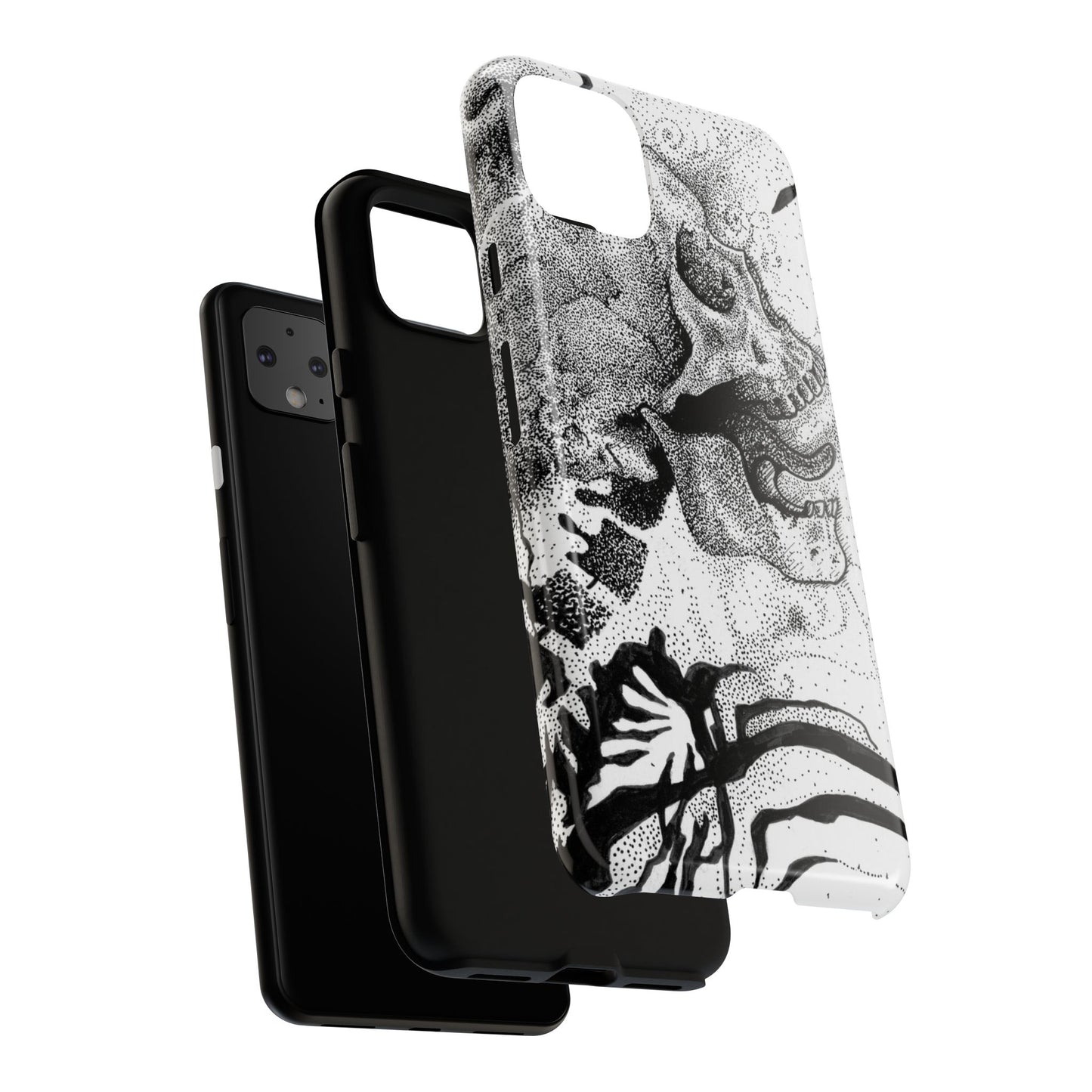 Artistic Skull Phone Case - Tough Protection for Creative Souls