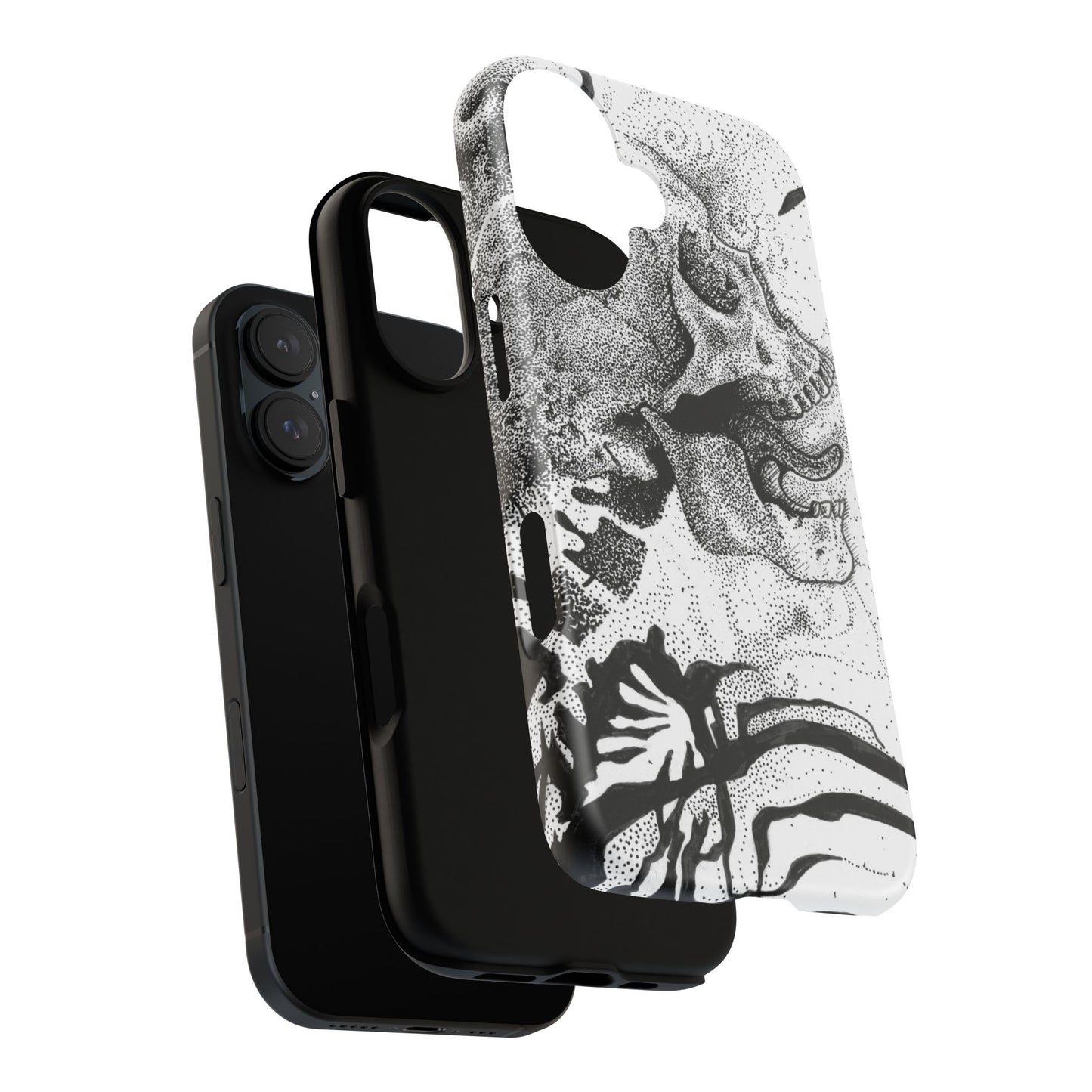 Artistic Skull Phone Case - Tough Protection for Creative Souls