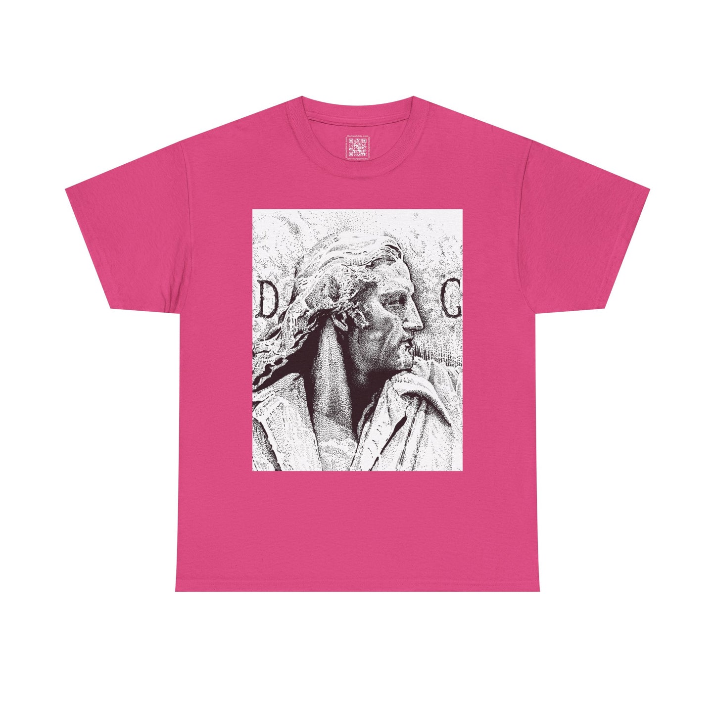 Artistic Unisex Heavy Cotton Tee - Vintage Marble Sculpture Design