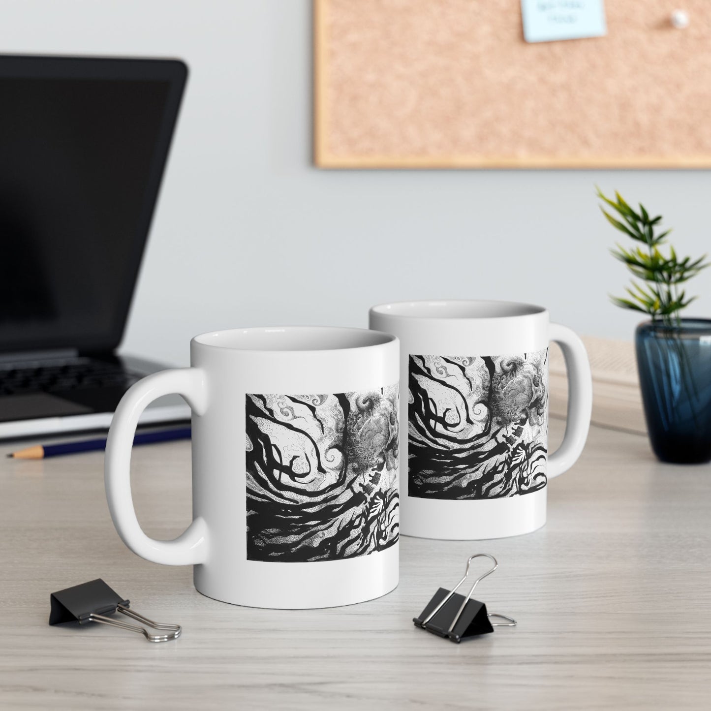 Screaming Skull Ceramic Mug