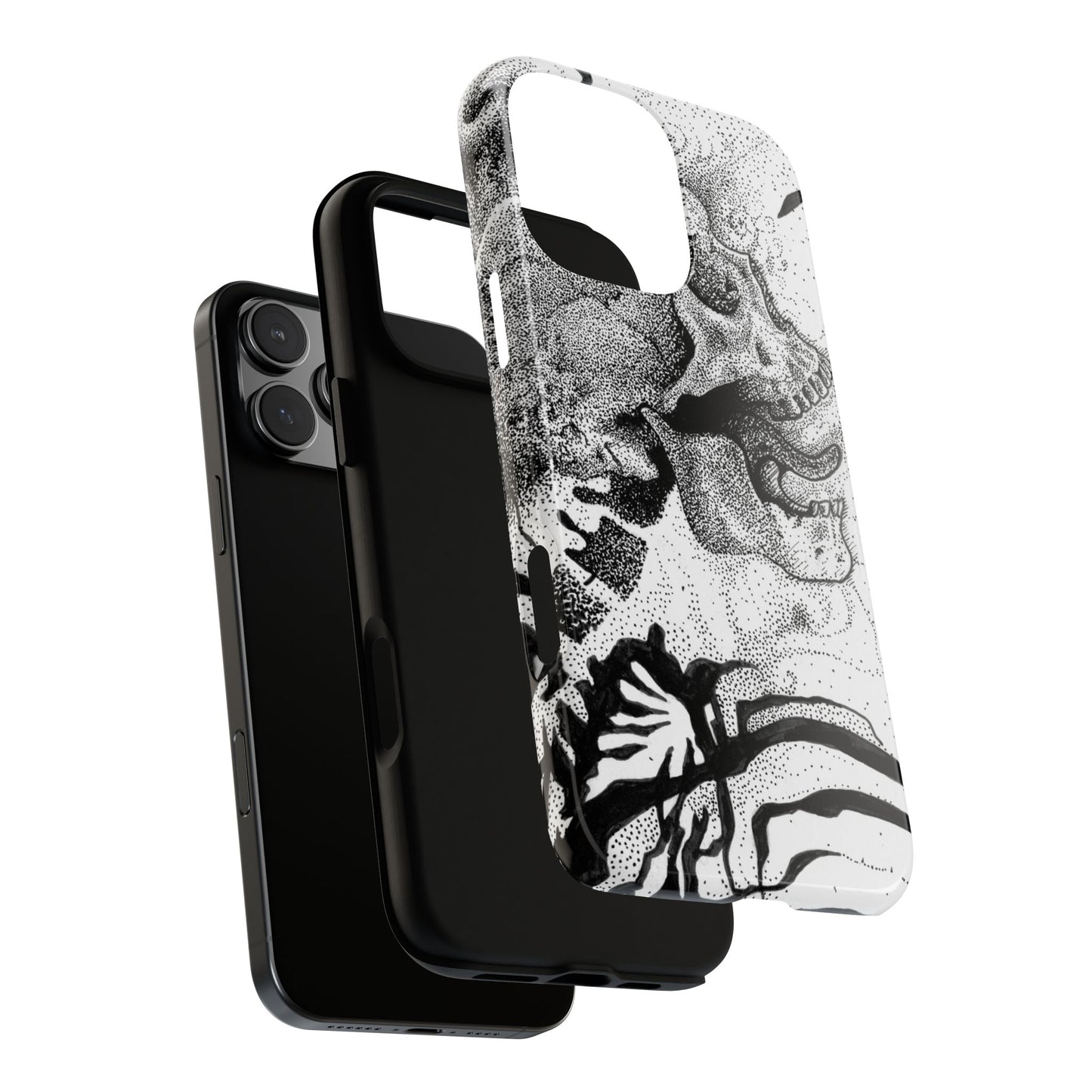 Artistic Skull Phone Case - Tough Protection for Creative Souls