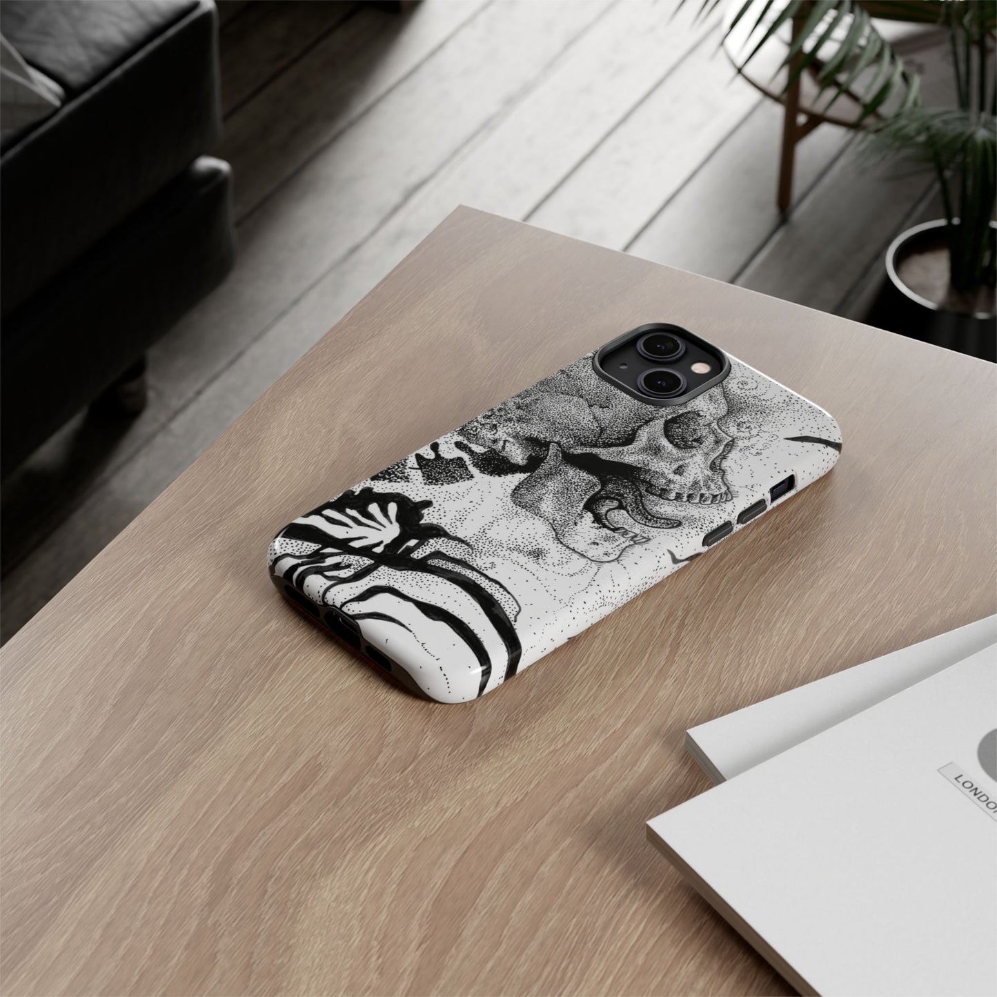 Artistic Skull Phone Case - Tough Protection for Creative Souls
