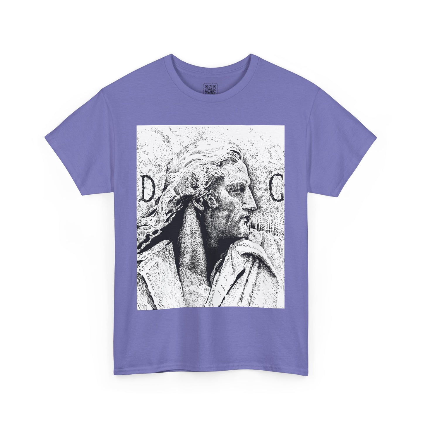 Artistic Unisex Heavy Cotton Tee - Vintage Marble Sculpture Design