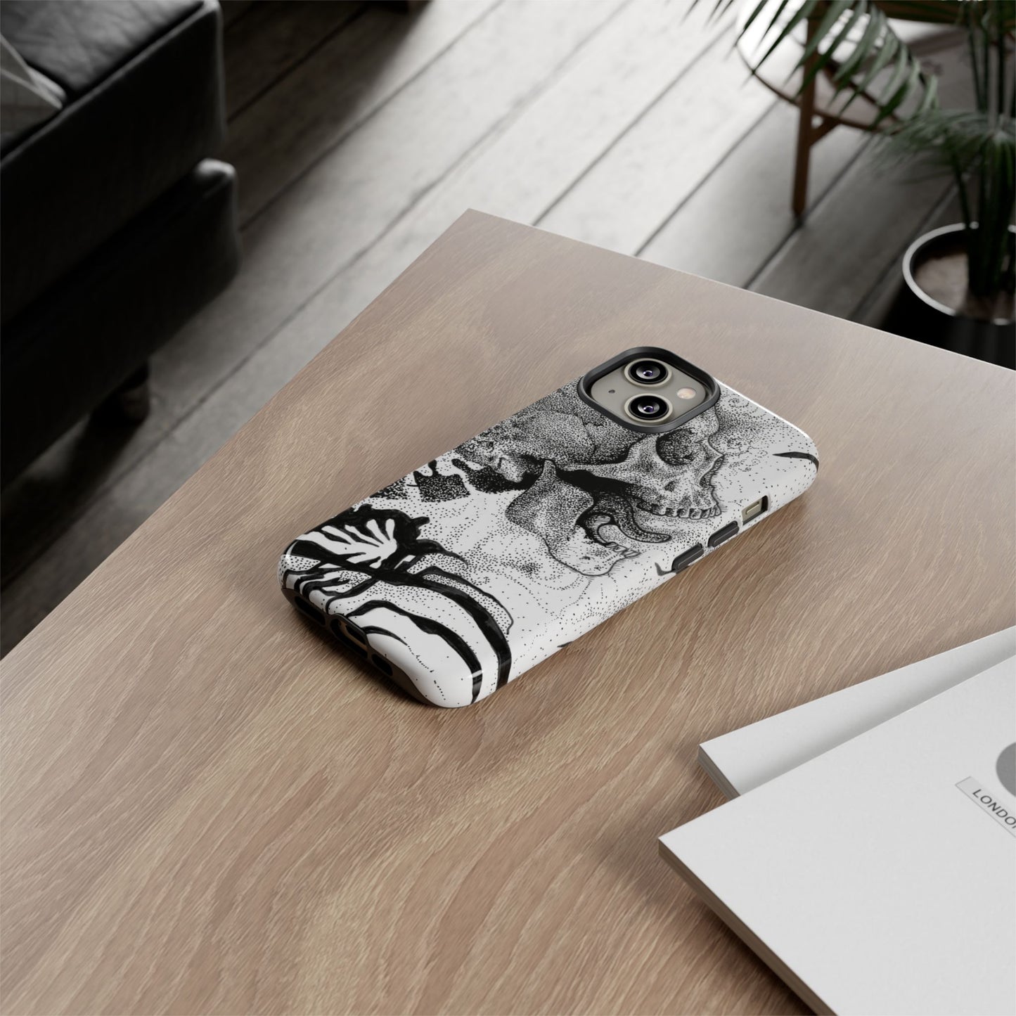 Artistic Skull Phone Case - Tough Protection for Creative Souls