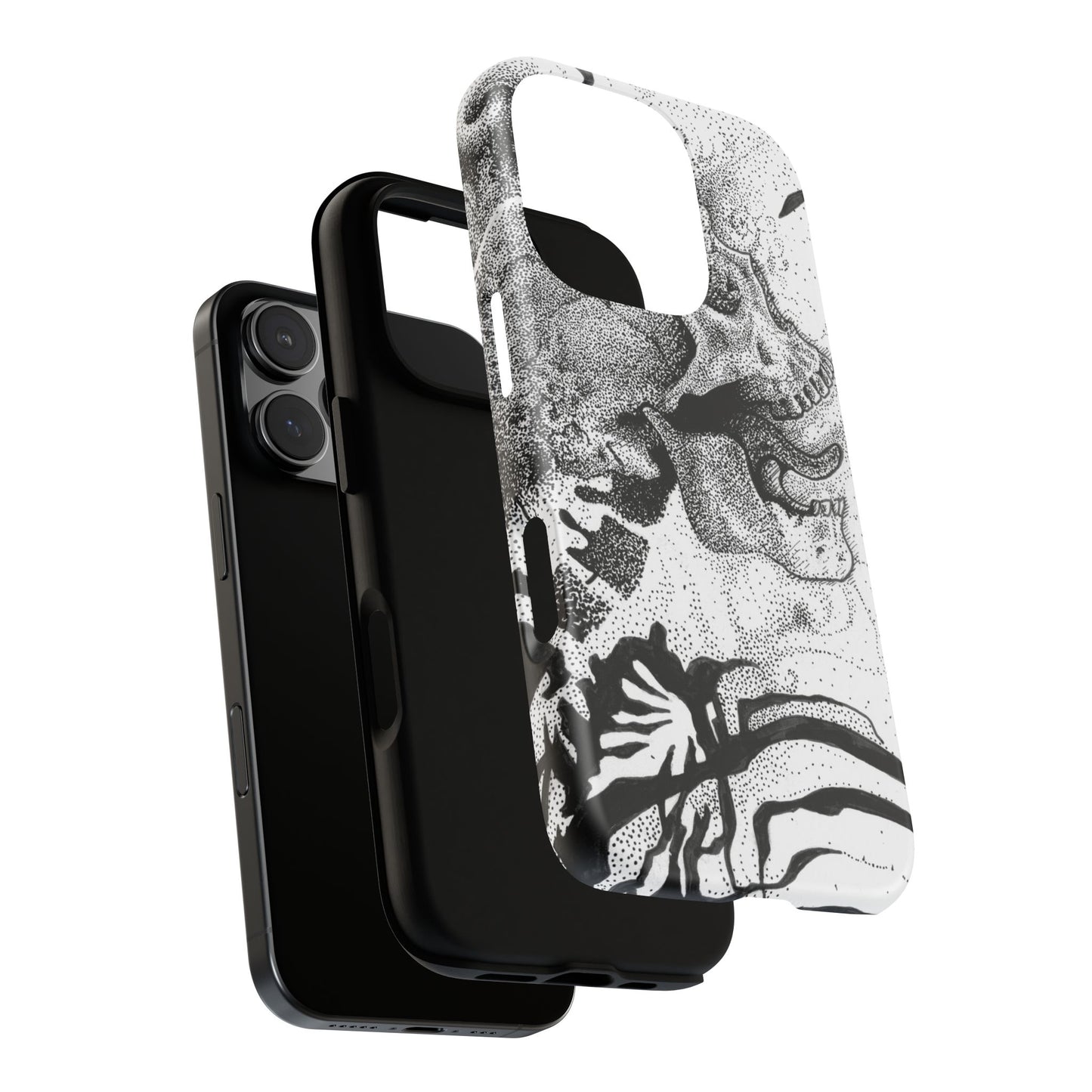 Artistic Skull Phone Case - Tough Protection for Creative Souls