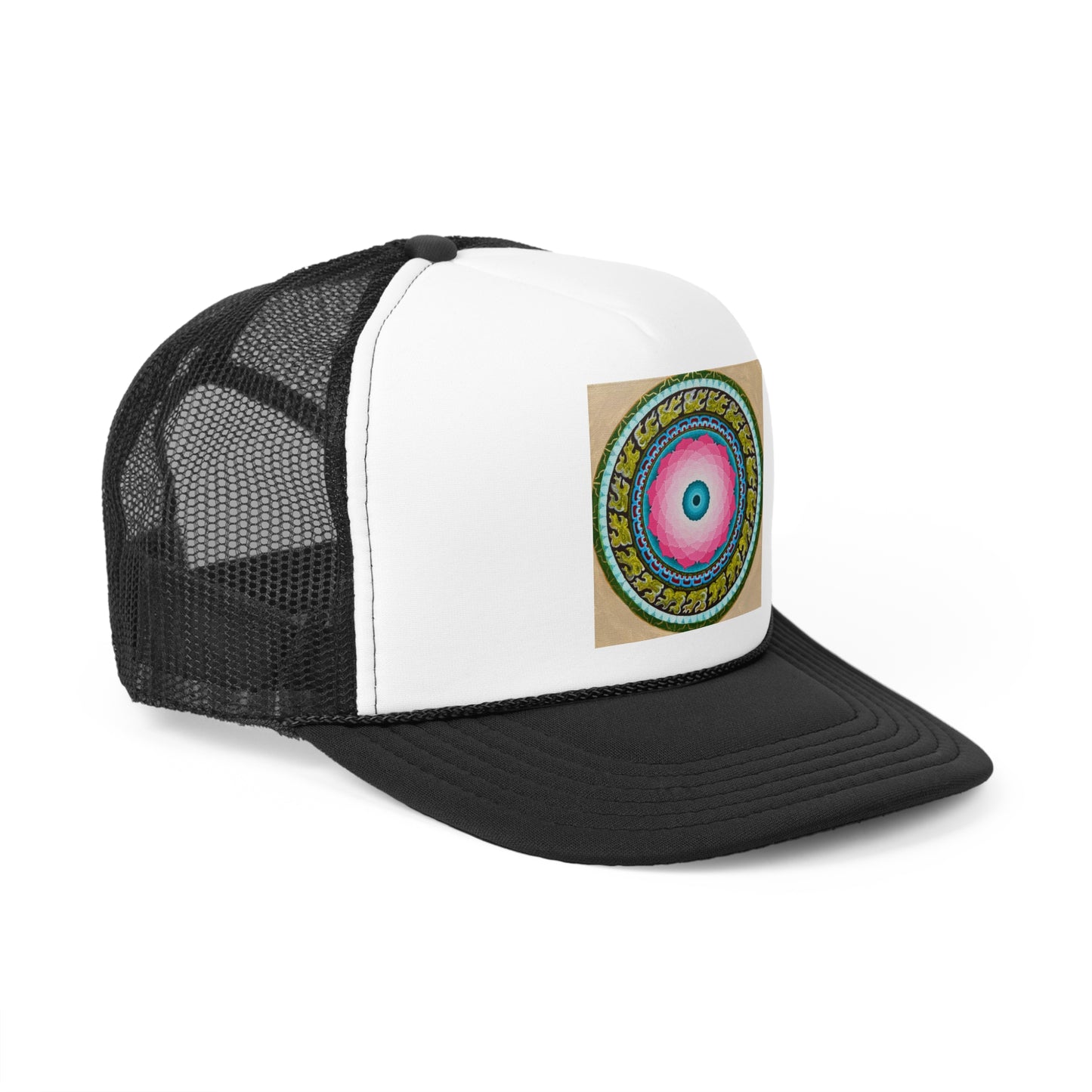 Lotus Mandala Trucker Cap - Floral Mandala Design