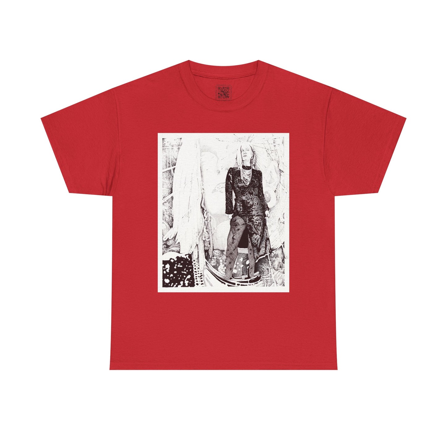 Noire Vintage-Inspired Unisex Heavy Cotton Tee, Soft Graphic Tee, Casual Wear, Artistic Statement Shirt, Gifts for Art Lovers