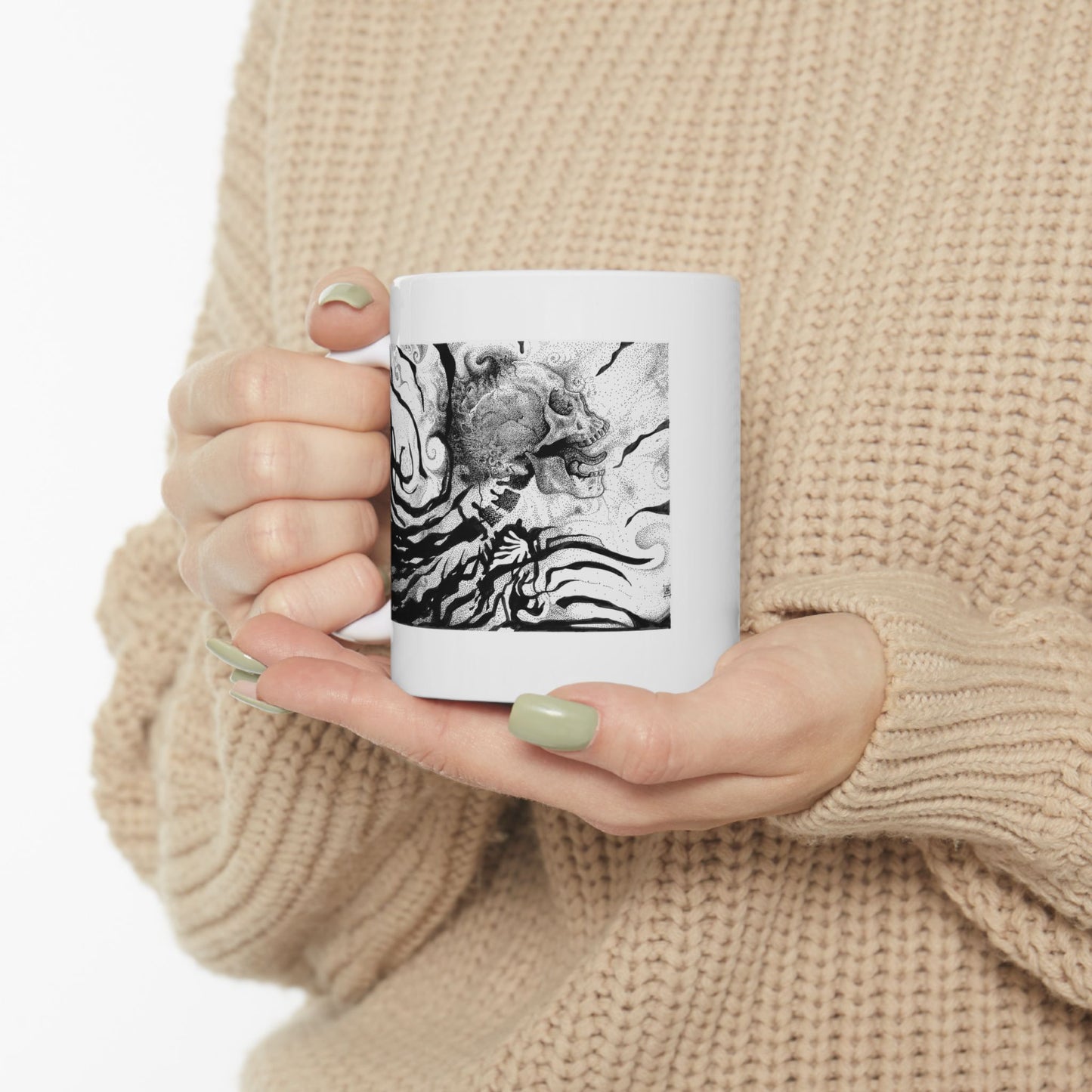 Screaming Skull Ceramic Mug