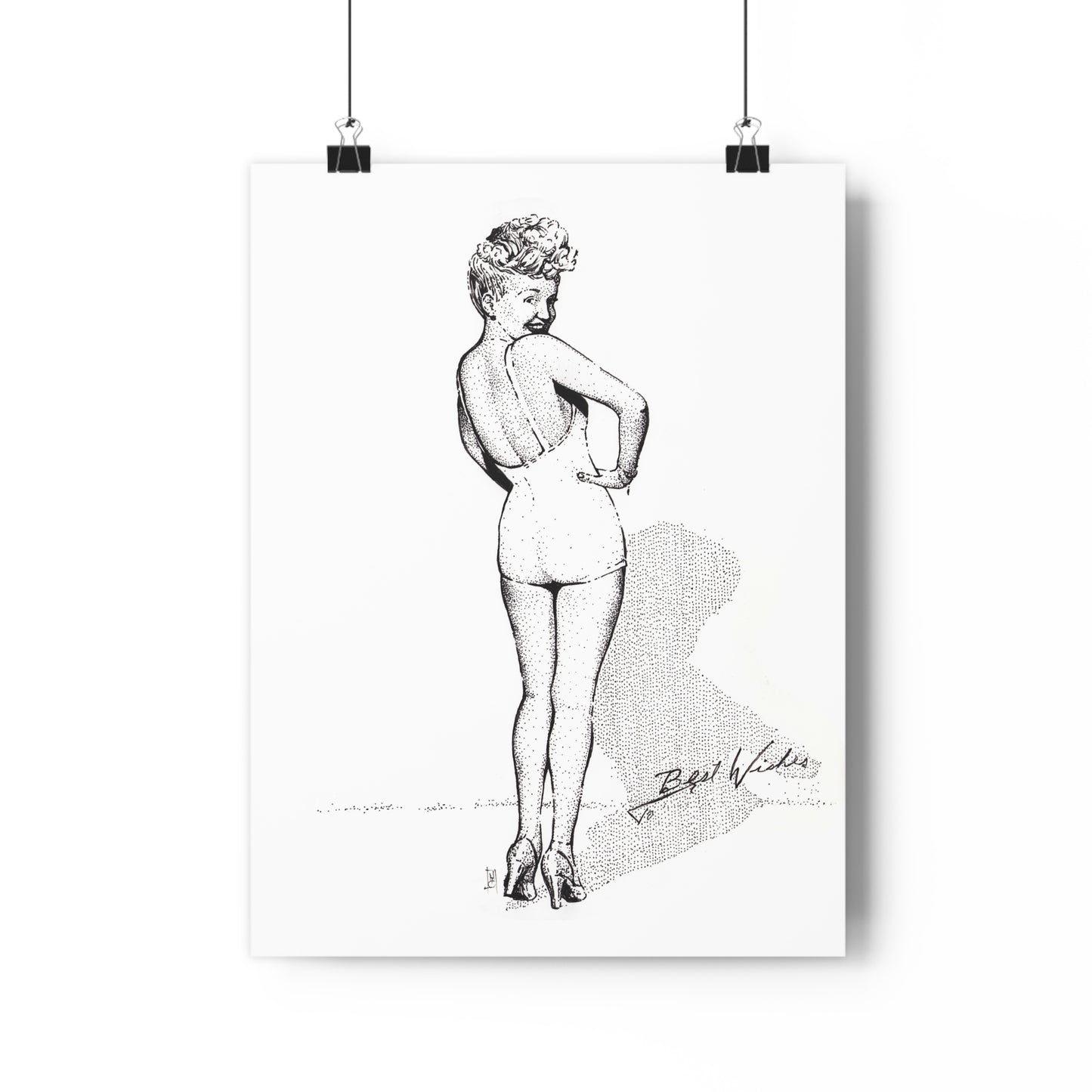 Betty Grable Vintage Boudoir Giclée Art Print, , Retro Wall Decor, Home Gallery, Gift for Her, Mid-Century Style, Unique Art Piece