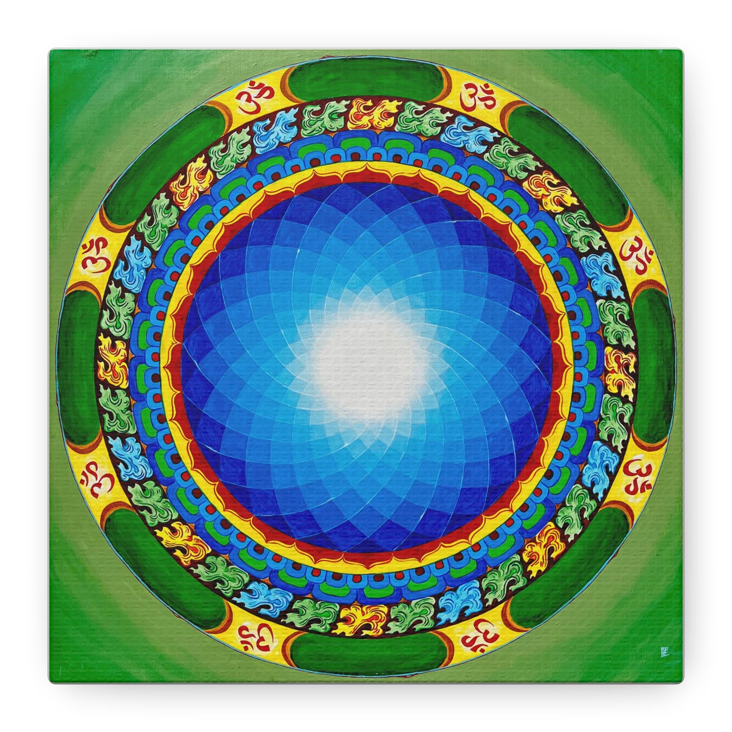 Meditation Wall Art - Colorful Mandala Canvas