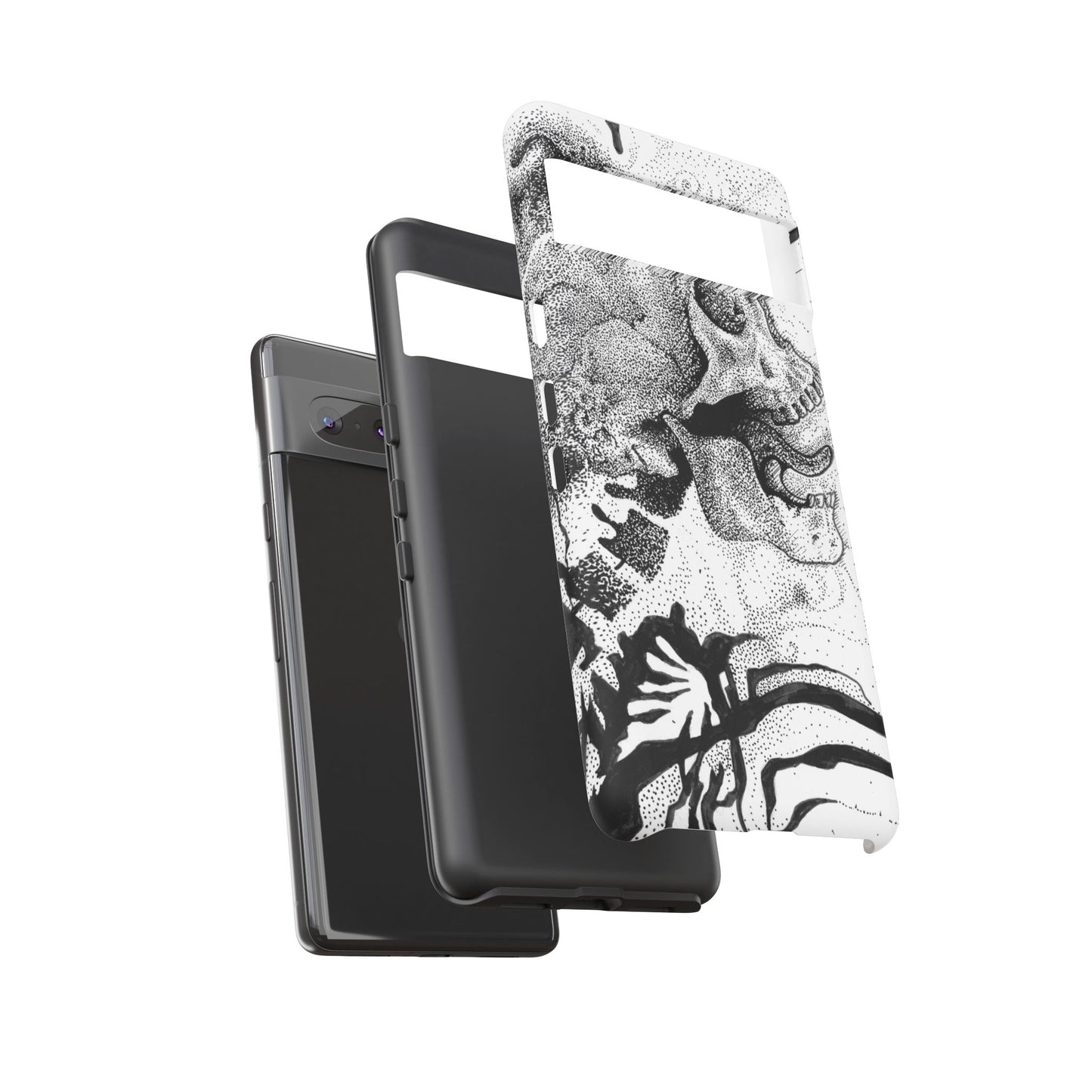 Artistic Skull Phone Case - Tough Protection for Creative Souls