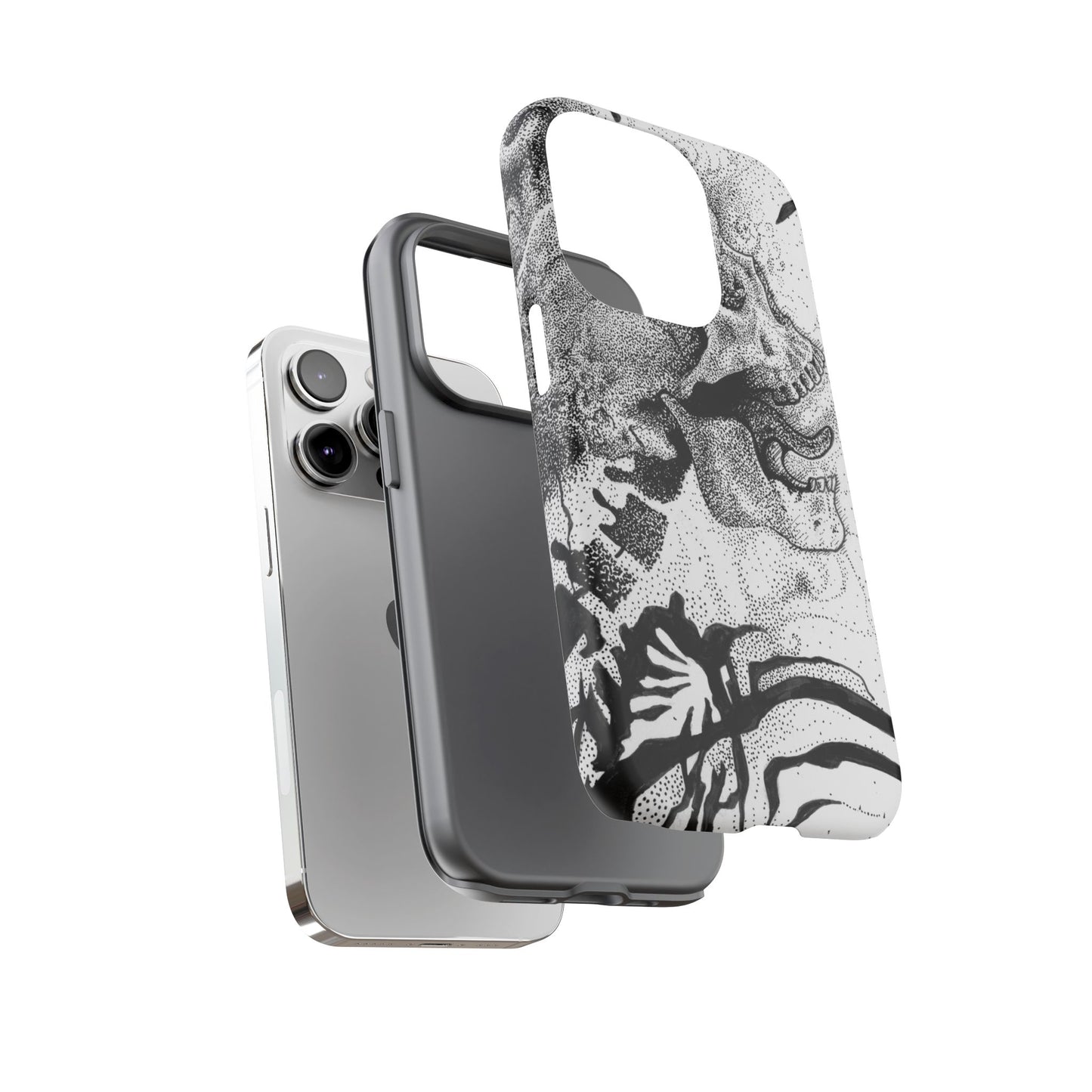Artistic Skull Phone Case - Tough Protection for Creative Souls