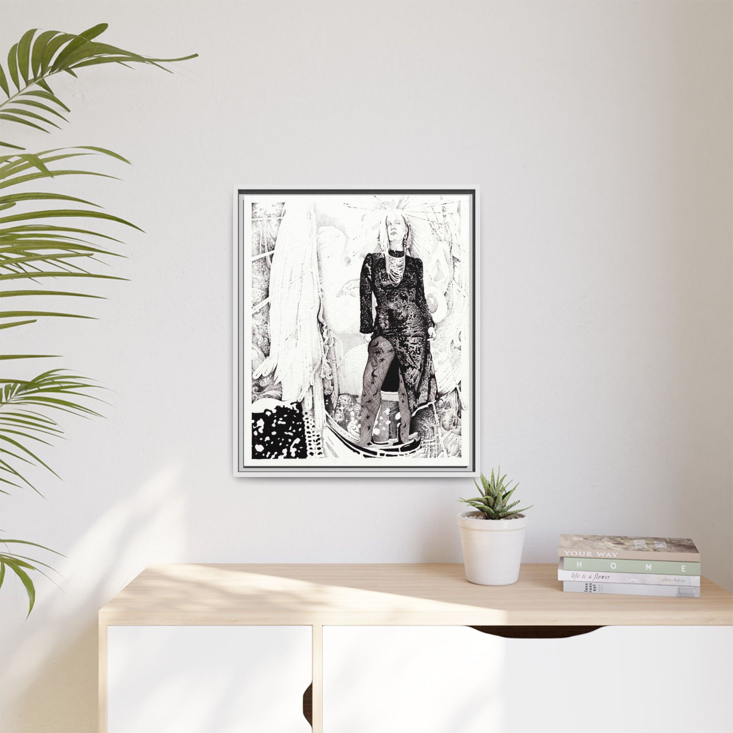 Noire Framed Art Print, Abstract Multi-Color Design, Modern Home Decor, Gallery Wall Art, Unique Gift Idea, Chic Aesthetic