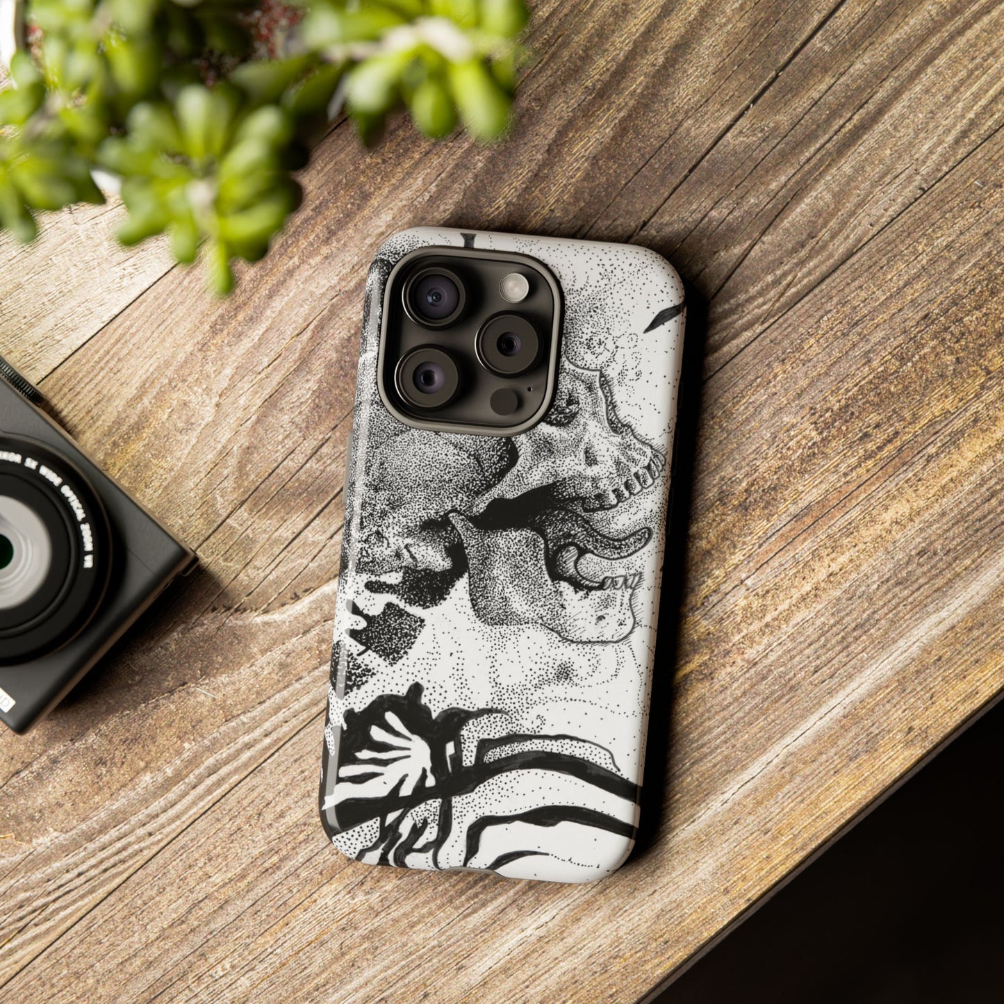 Artistic Skull Phone Case - Tough Protection for Creative Souls