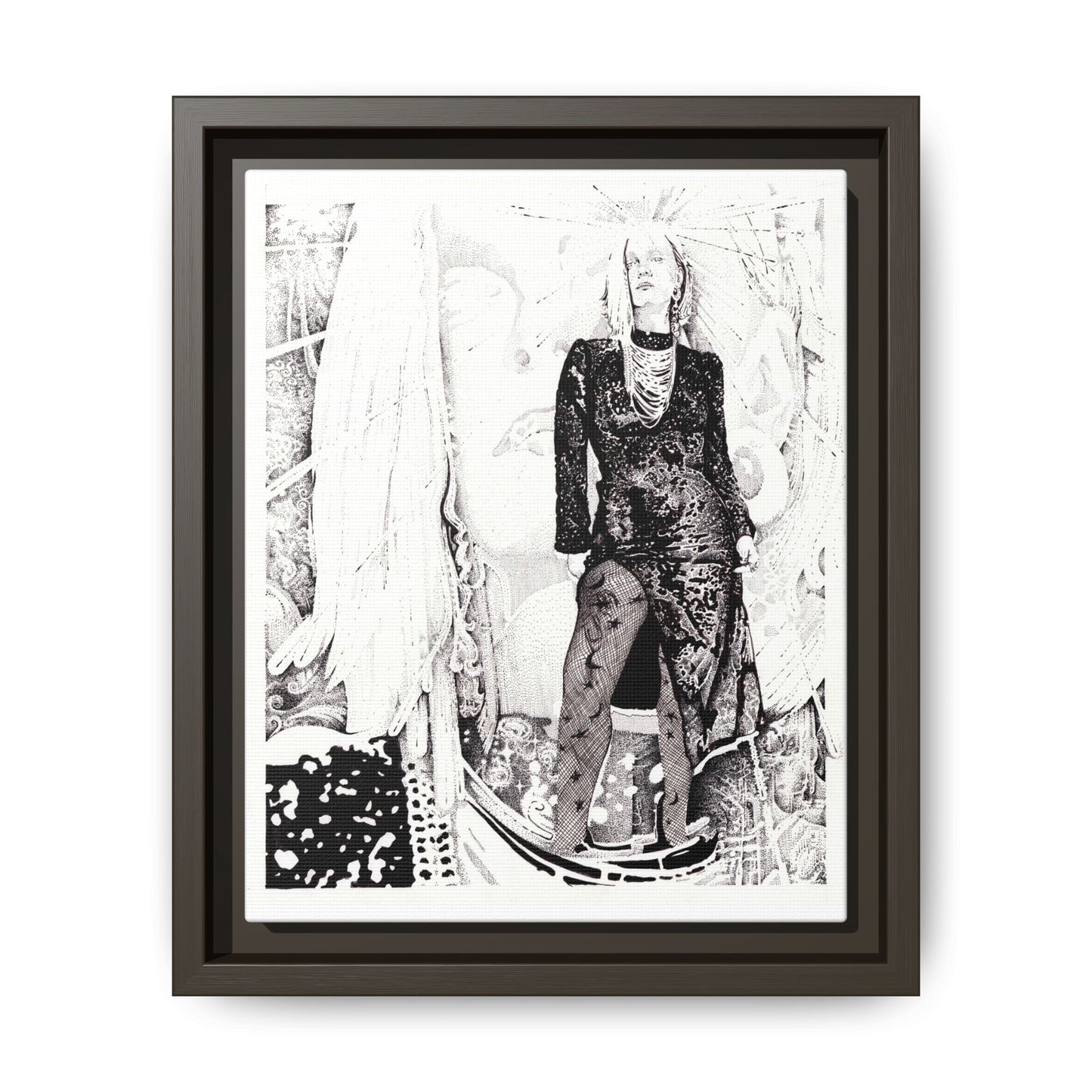 Noire Framed Art Print, Abstract Multi-Color Design, Modern Home Decor, Gallery Wall Art, Unique Gift Idea, Chic Aesthetic