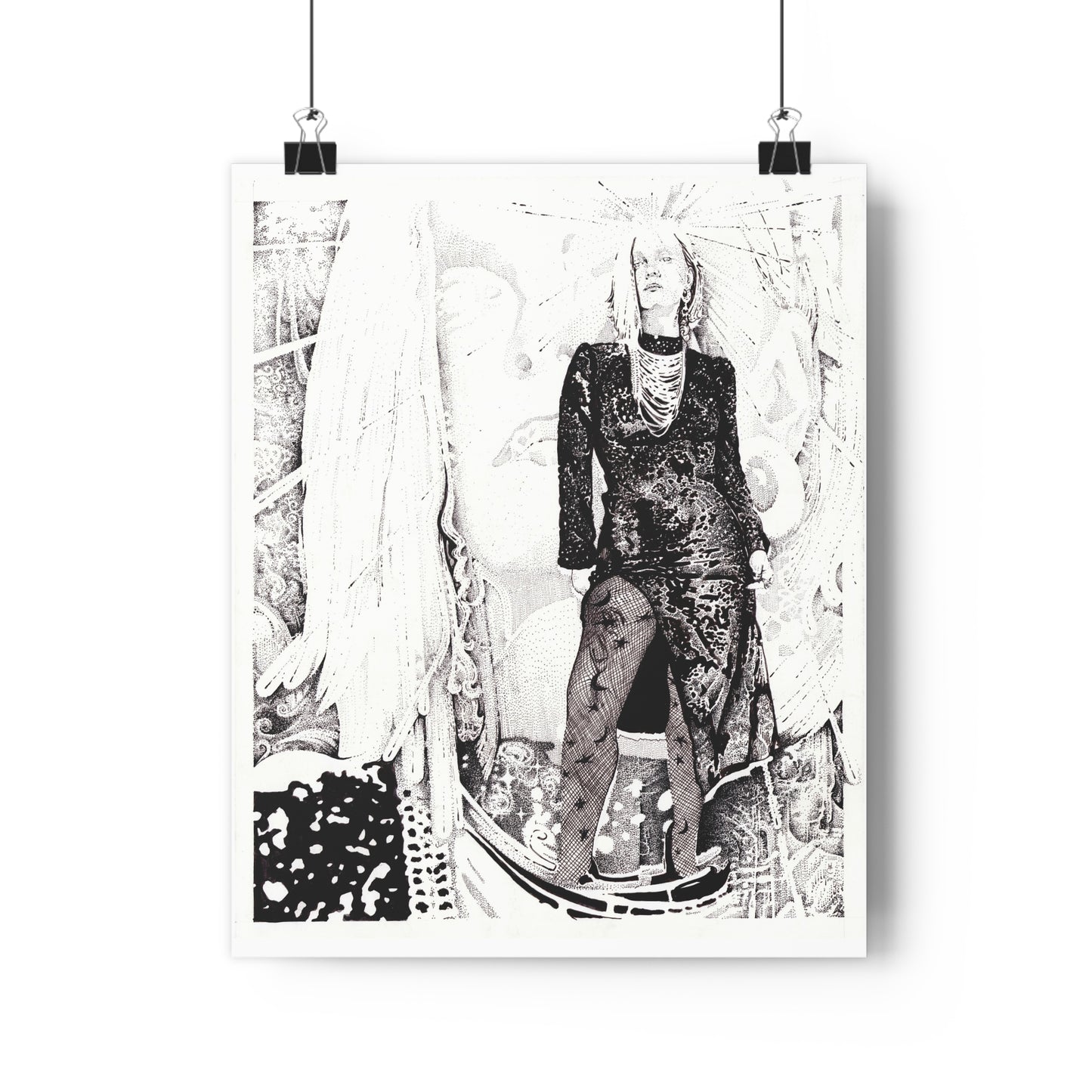 Noire Monochrome Giclée Art Print - Modern Wall Décor, Home Aesthetic Art, Unique Gift, Art Lovers, Contemporary Decor