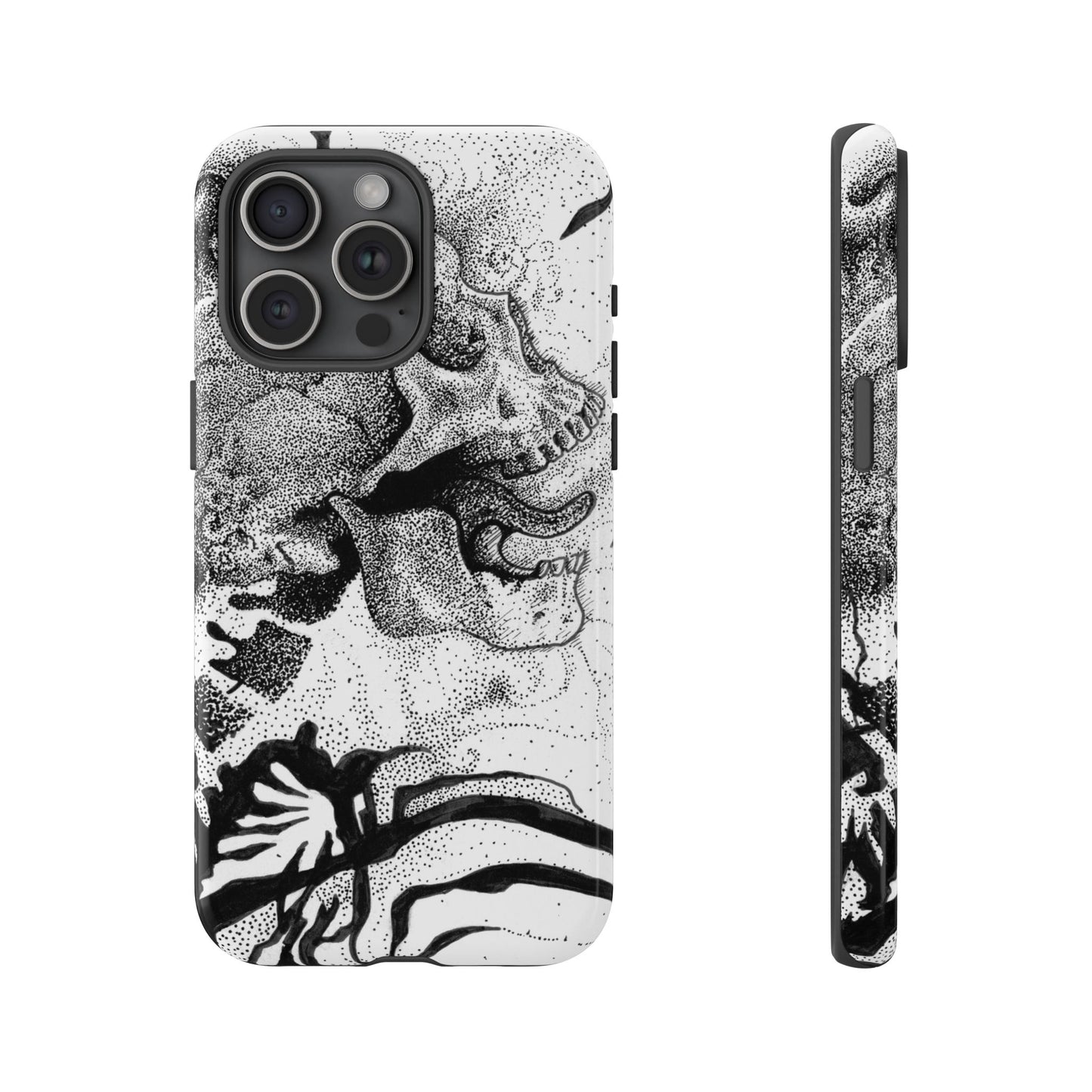 Artistic Skull Phone Case - Tough Protection for Creative Souls