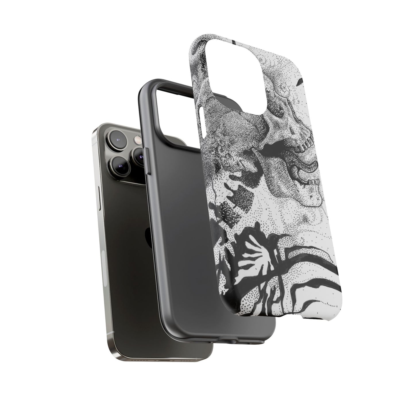 Artistic Skull Phone Case - Tough Protection for Creative Souls