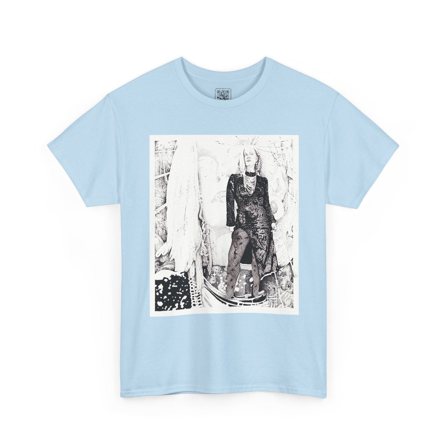 Noire Vintage-Inspired Unisex Heavy Cotton Tee, Soft Graphic Tee, Casual Wear, Artistic Statement Shirt, Gifts for Art Lovers